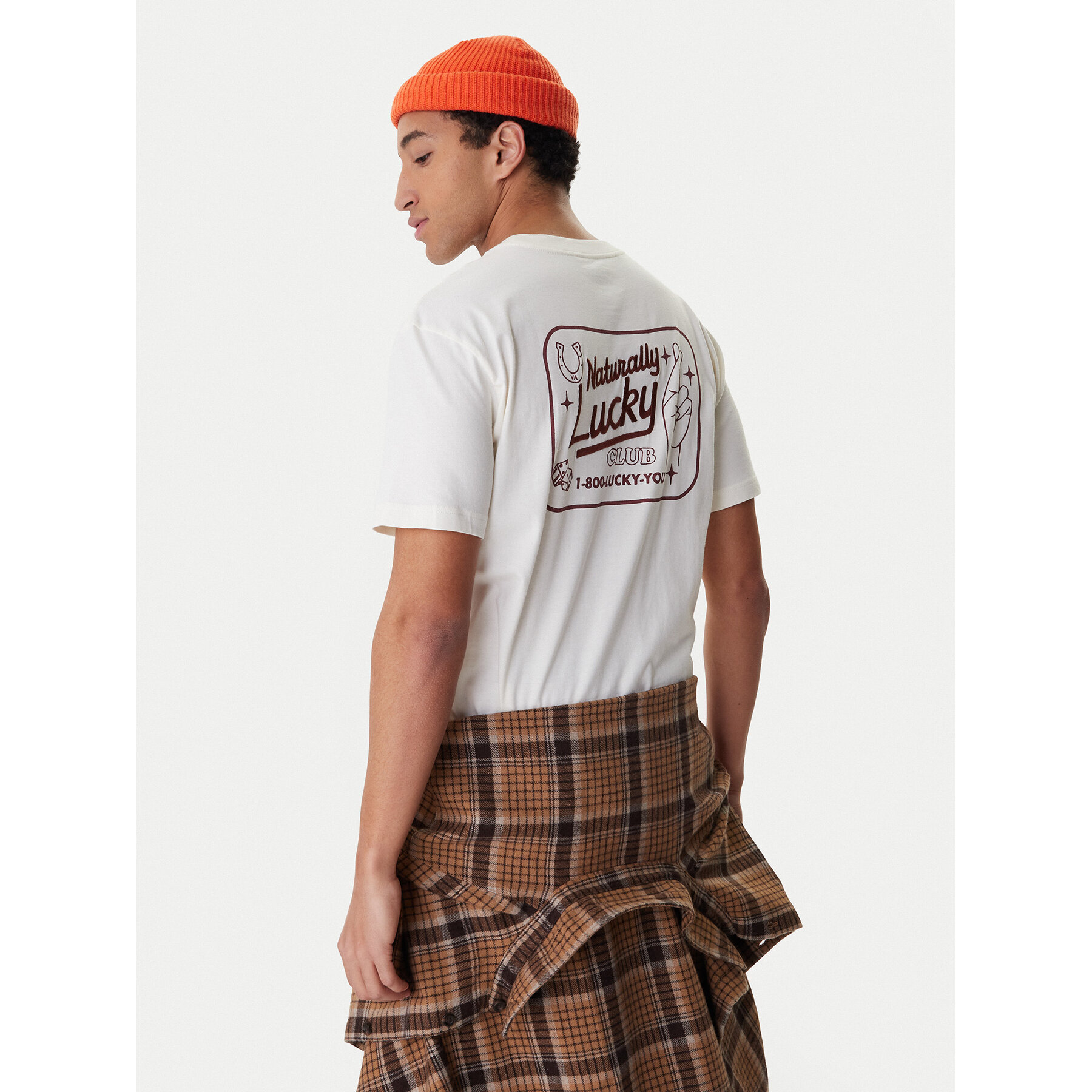 RVCA T-Shirt Lucky You EVYZT00274 Écru Regular Fit