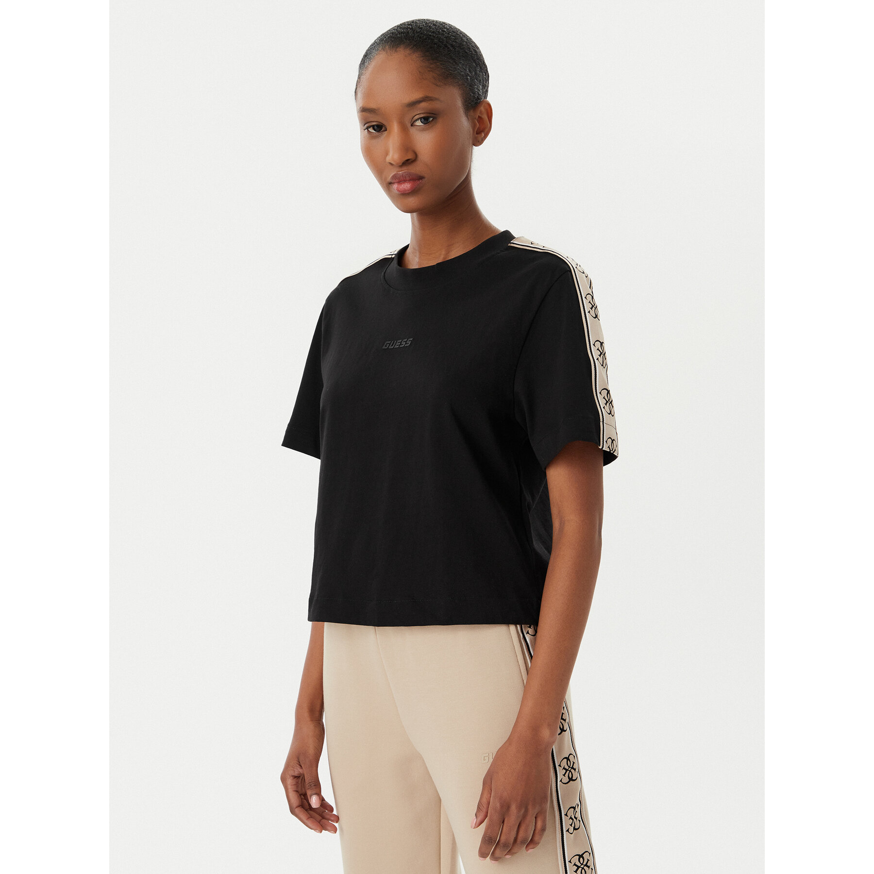 Guess T-Shirt V3RI08 I3Z14 Czarny Relaxed Fit