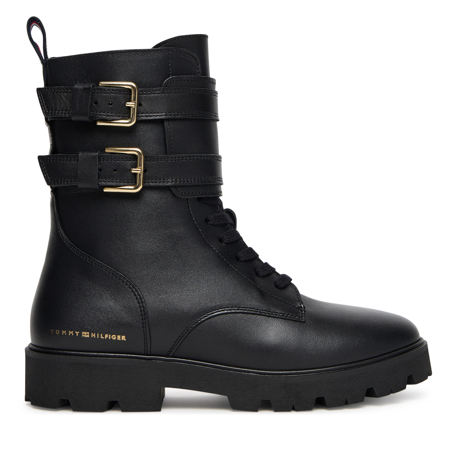 Tommy Hilfiger Trzewiki Biker Laceup FW0FW08986 Czarny