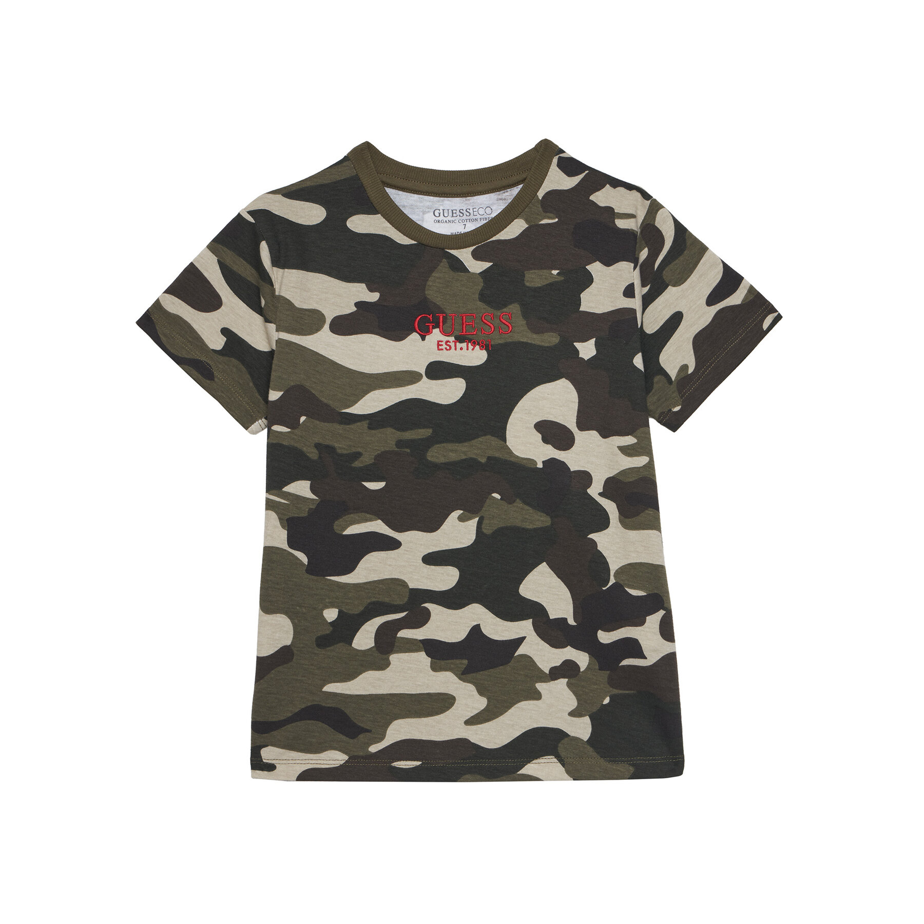 Guess T-Shirt L5YI19 K8HM4 Khaki Regular Fit