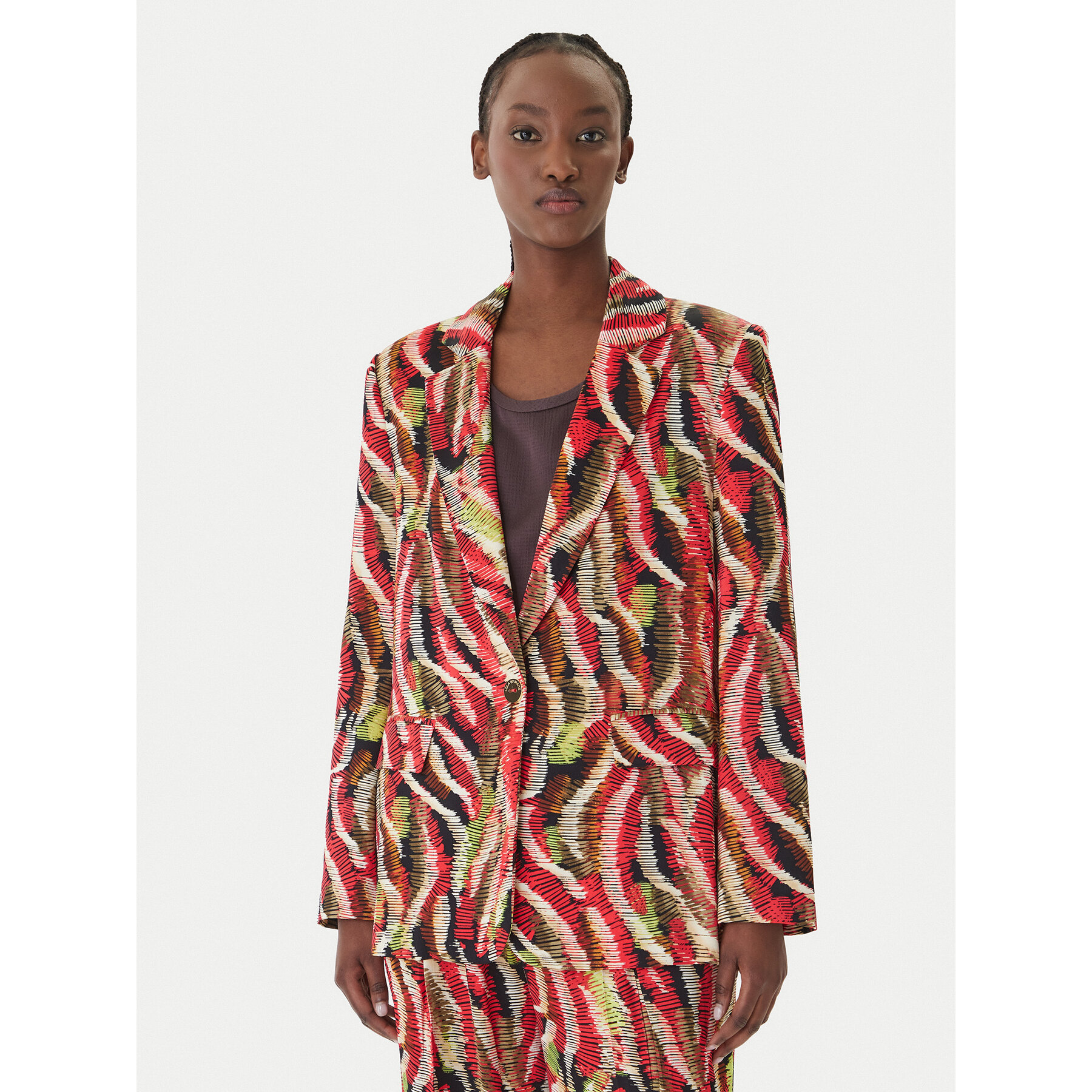 LOLA CASADEMUNT Marynarka M2 Concrete Jungle MS2602013 Kolorowy Regular Fit