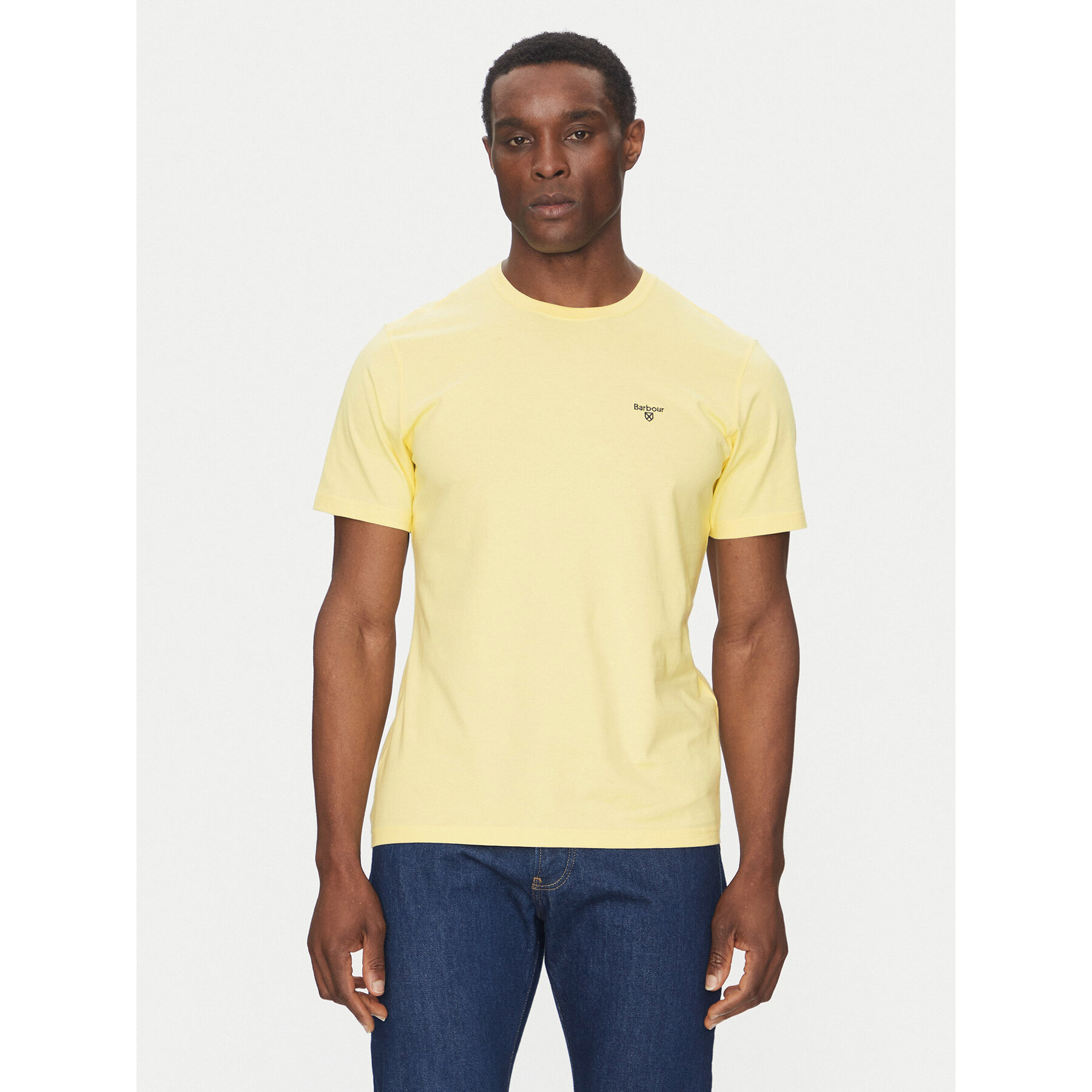 Barbour T-Shirt Essential Sports MTS0331YE36 Żółty Tailored Fit