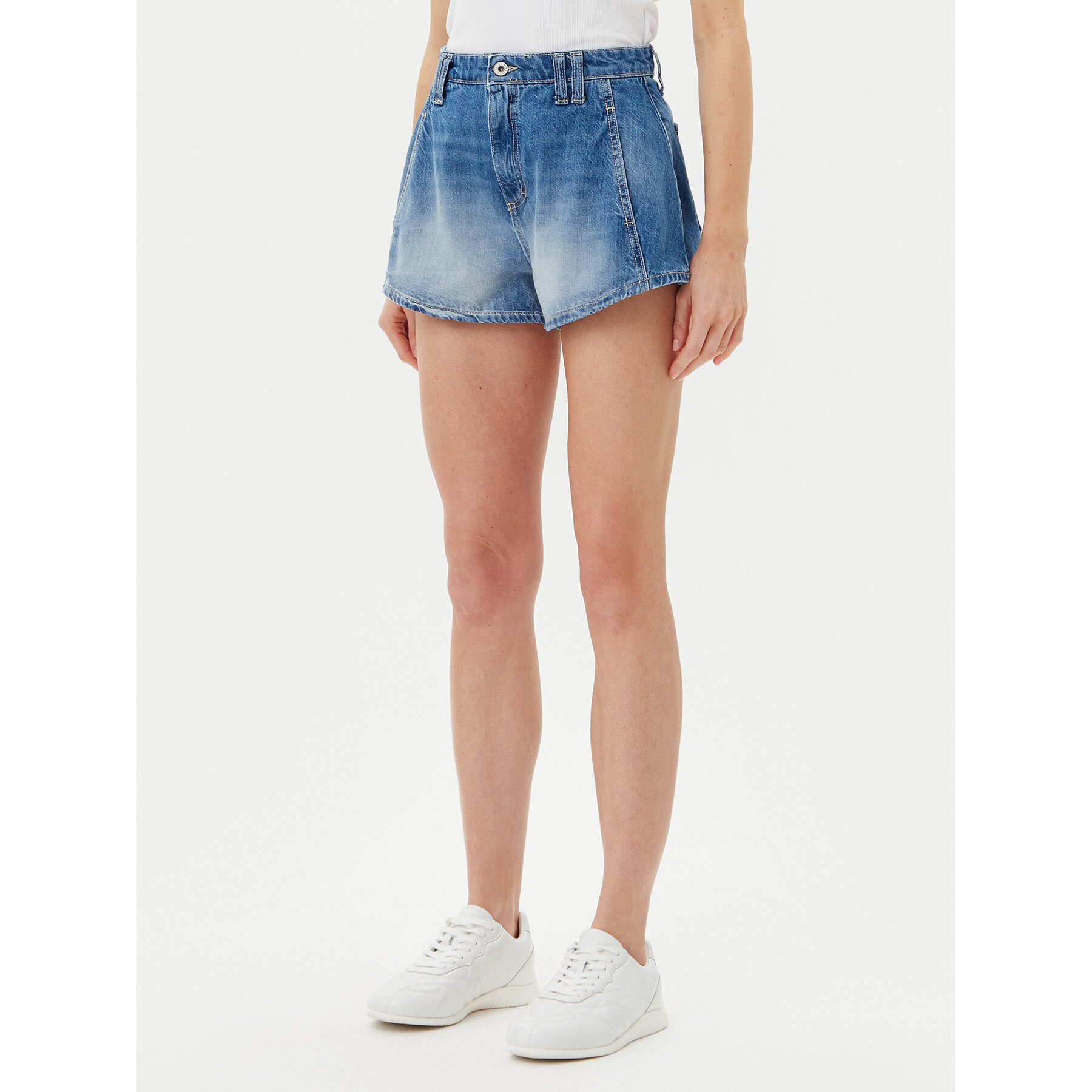 Please Szorty jeansowe D0KDEH0W7S Niebieski Regular Fit