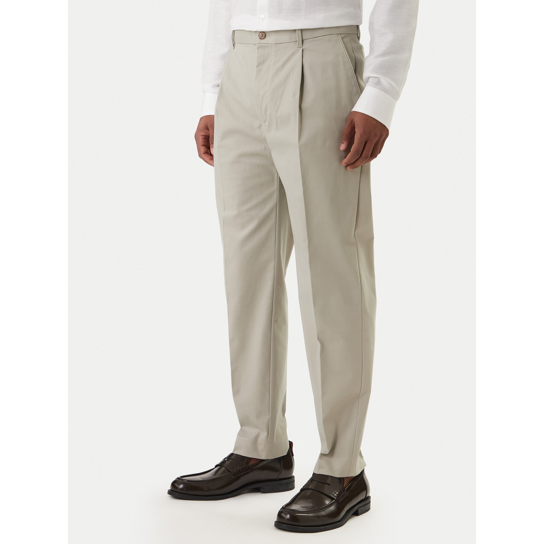 Calvin Klein Chinosy LV04LE612G Beżowy Tapered Fit