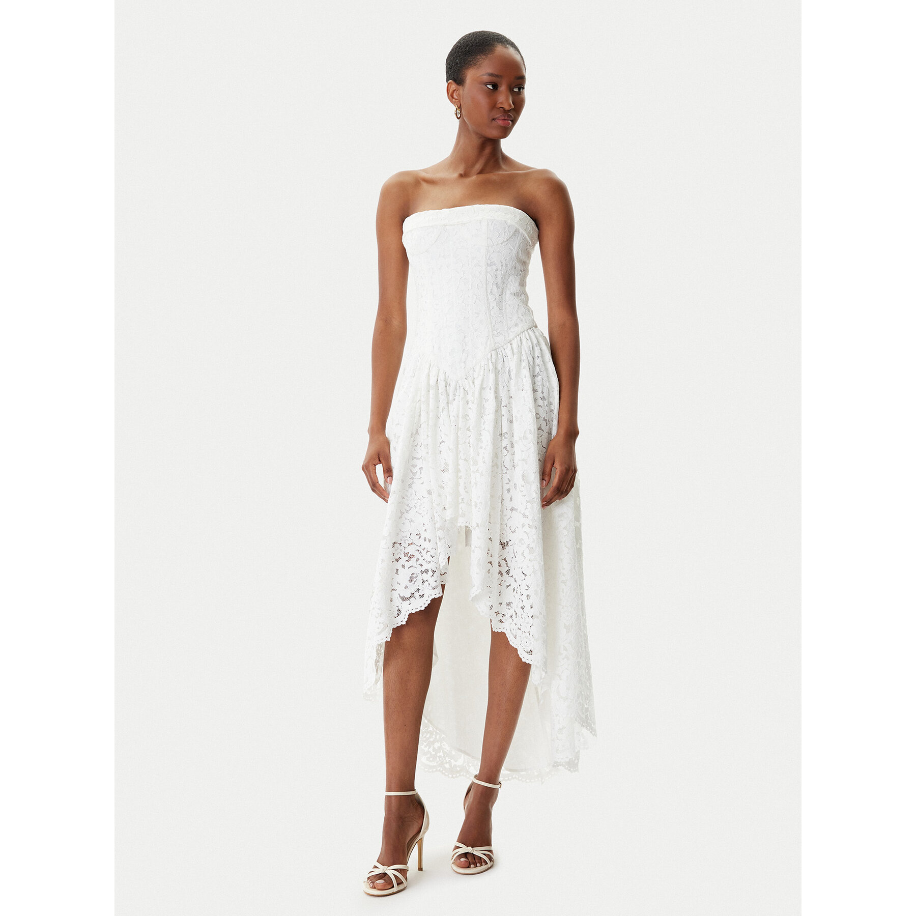 Bardot Sukienka koktajlowa Felicidad Strapless 59843DB Biały Regular Fit