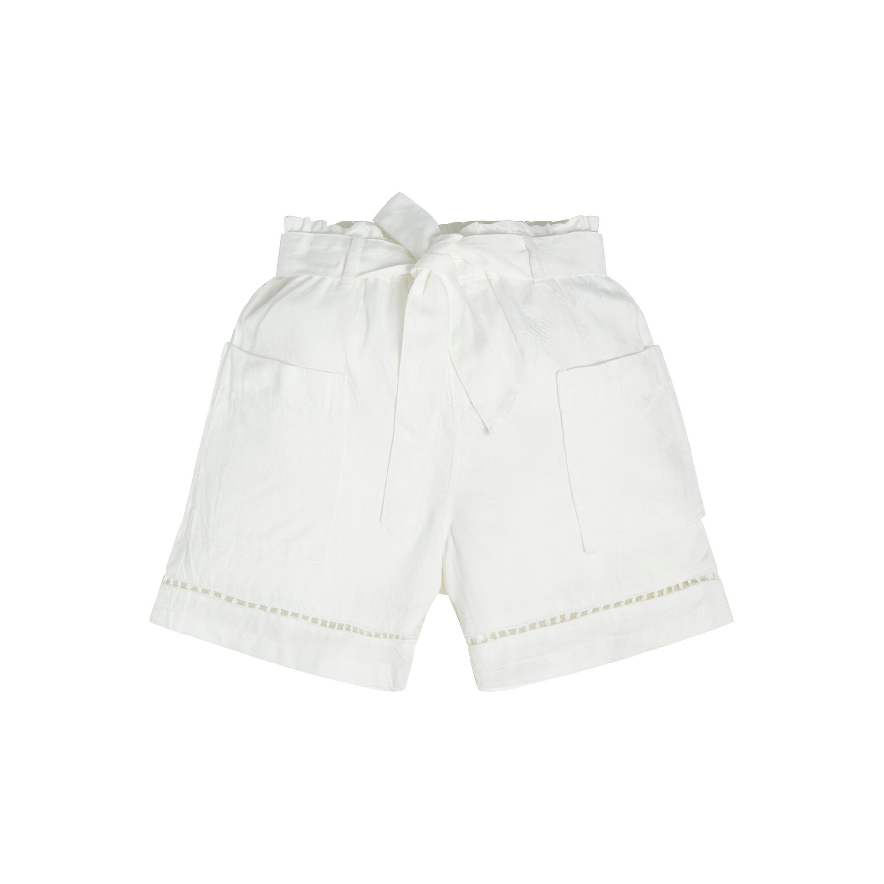 Guess Szorty materiałowe J3GD03 WE8R0 Biały Relaxed Fit