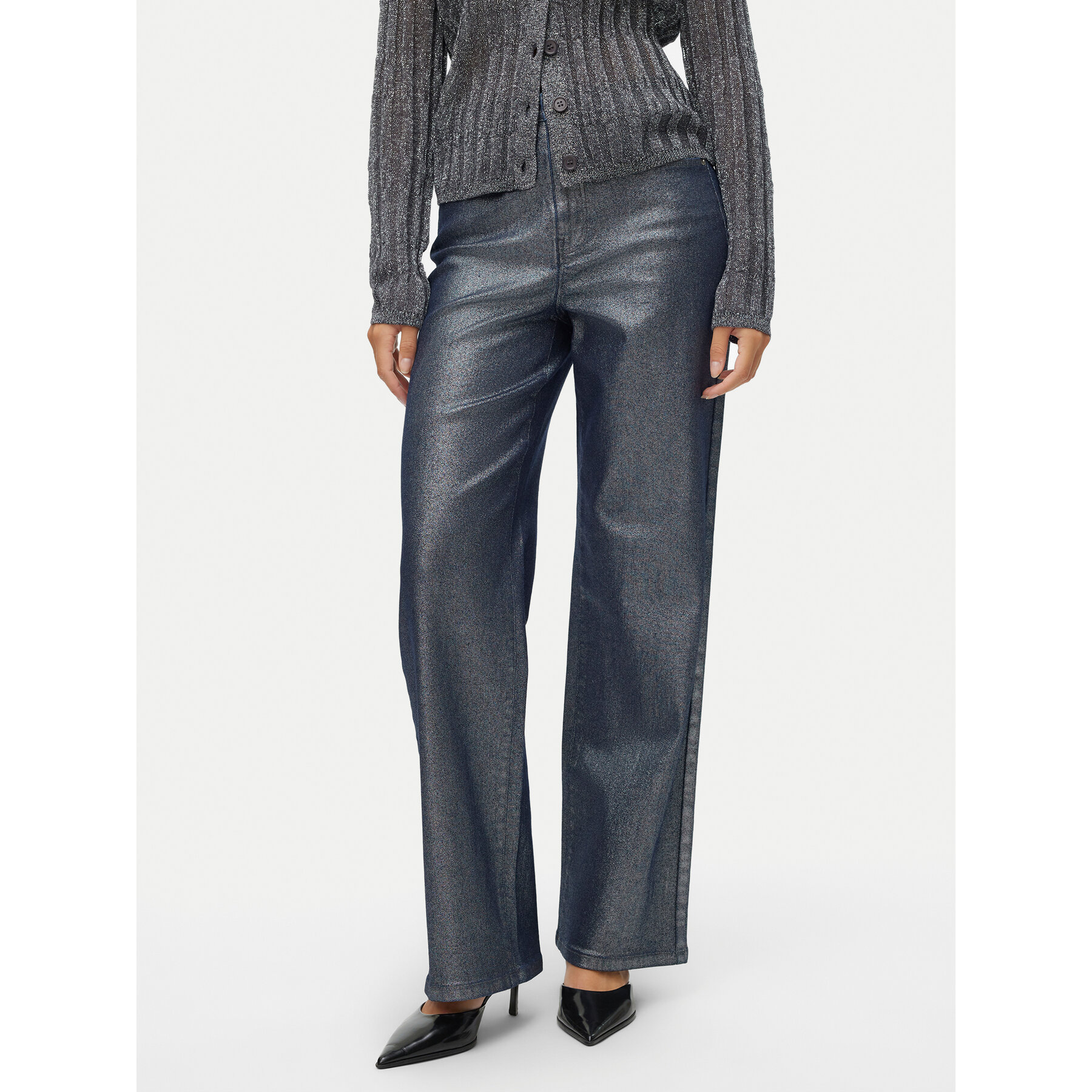 Vero Moda Jeansy Tessa 10318392 Niebieski Wide Leg