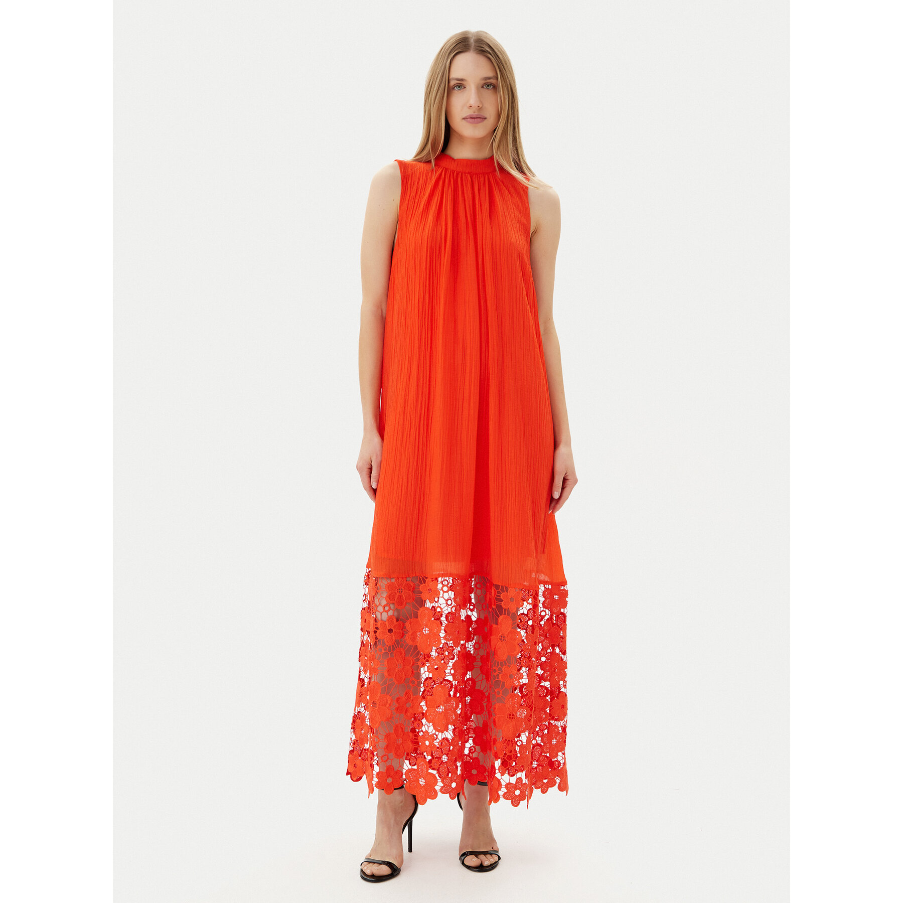 YAS Sukienka letnia Twigsy 26037703 Czerwony Relaxed Fit
