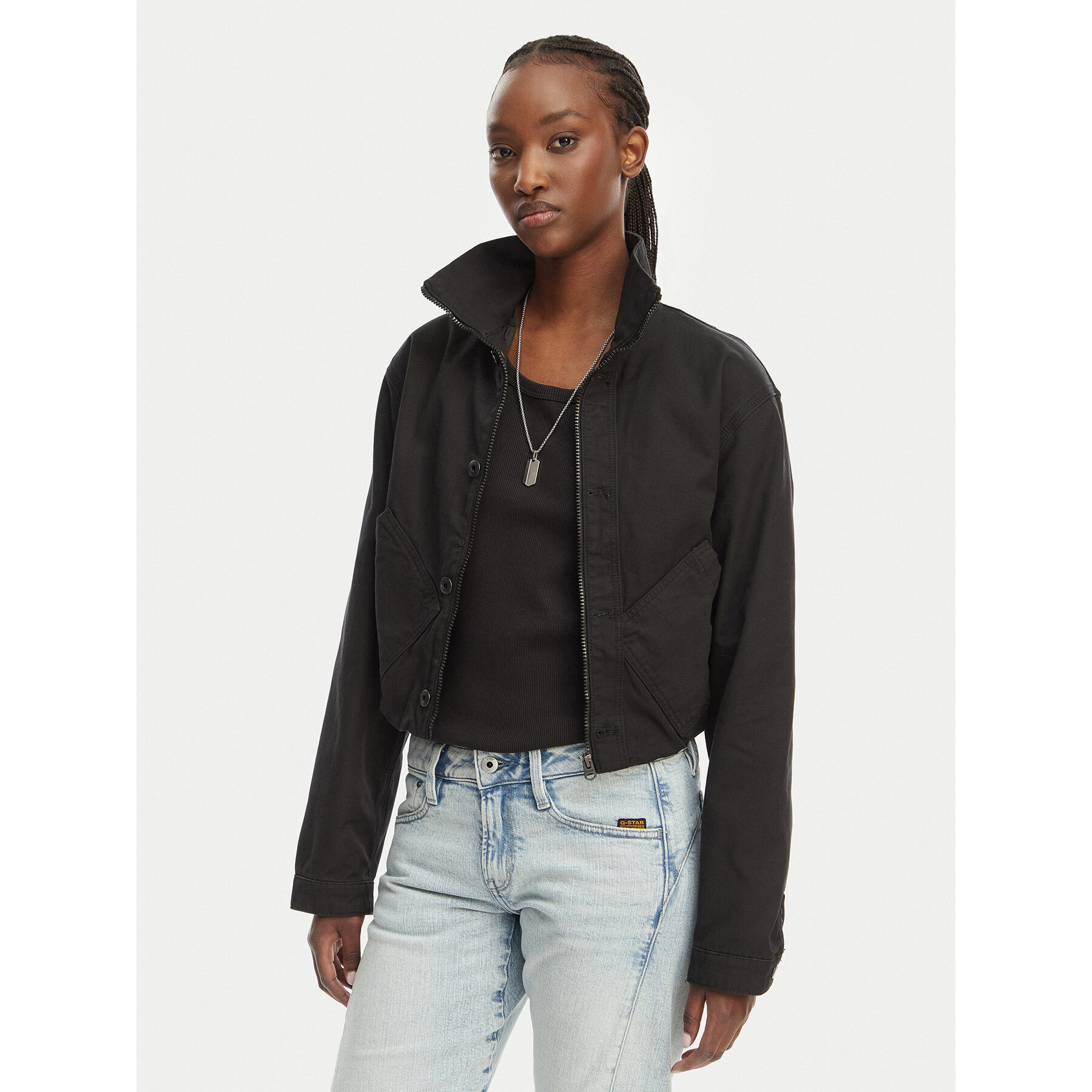 G-Star Raw Kurtka przejściowa D28439-E347 Czarny Regular Fit