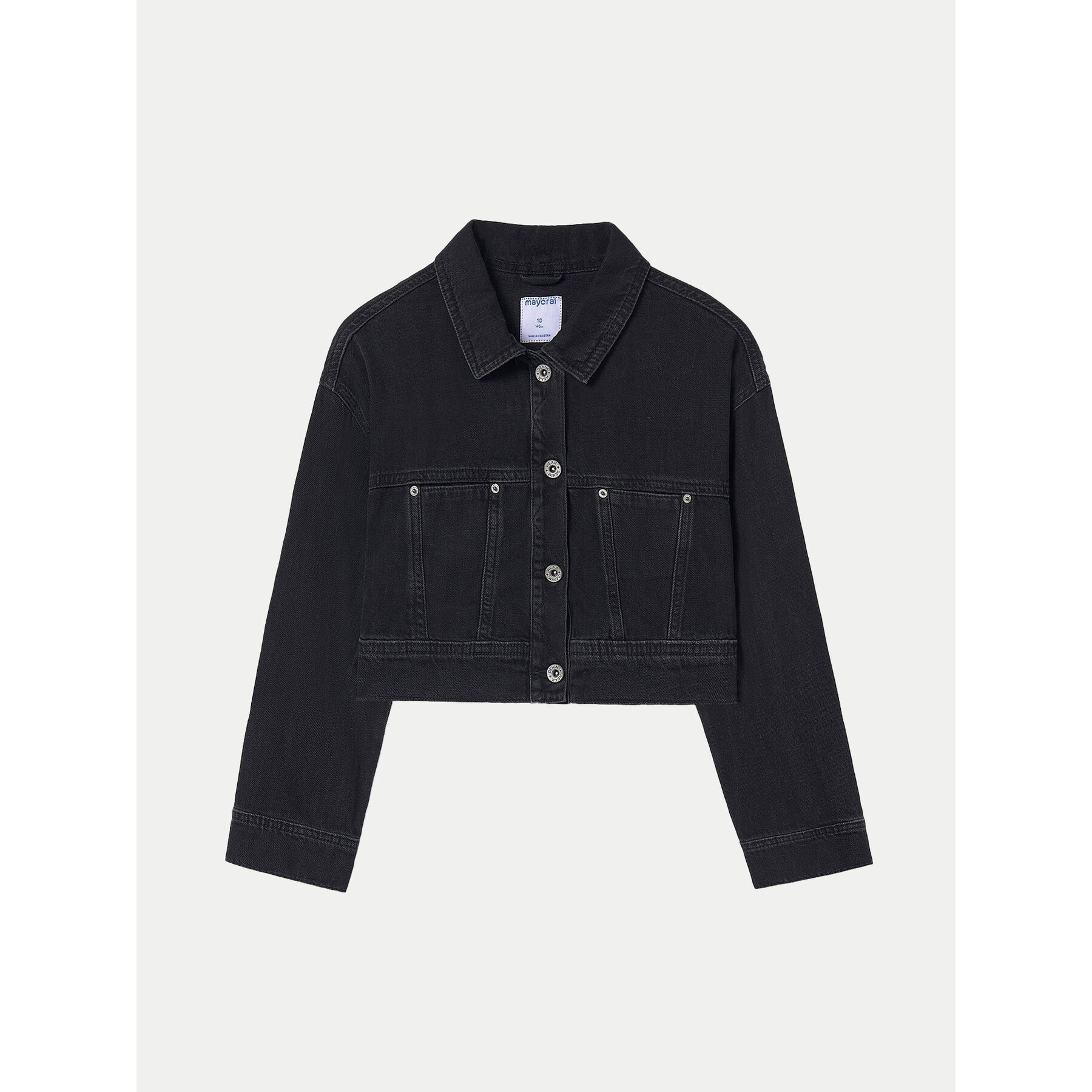 Mayoral Kurtka jeansowa 6405 Czarny Regular Fit