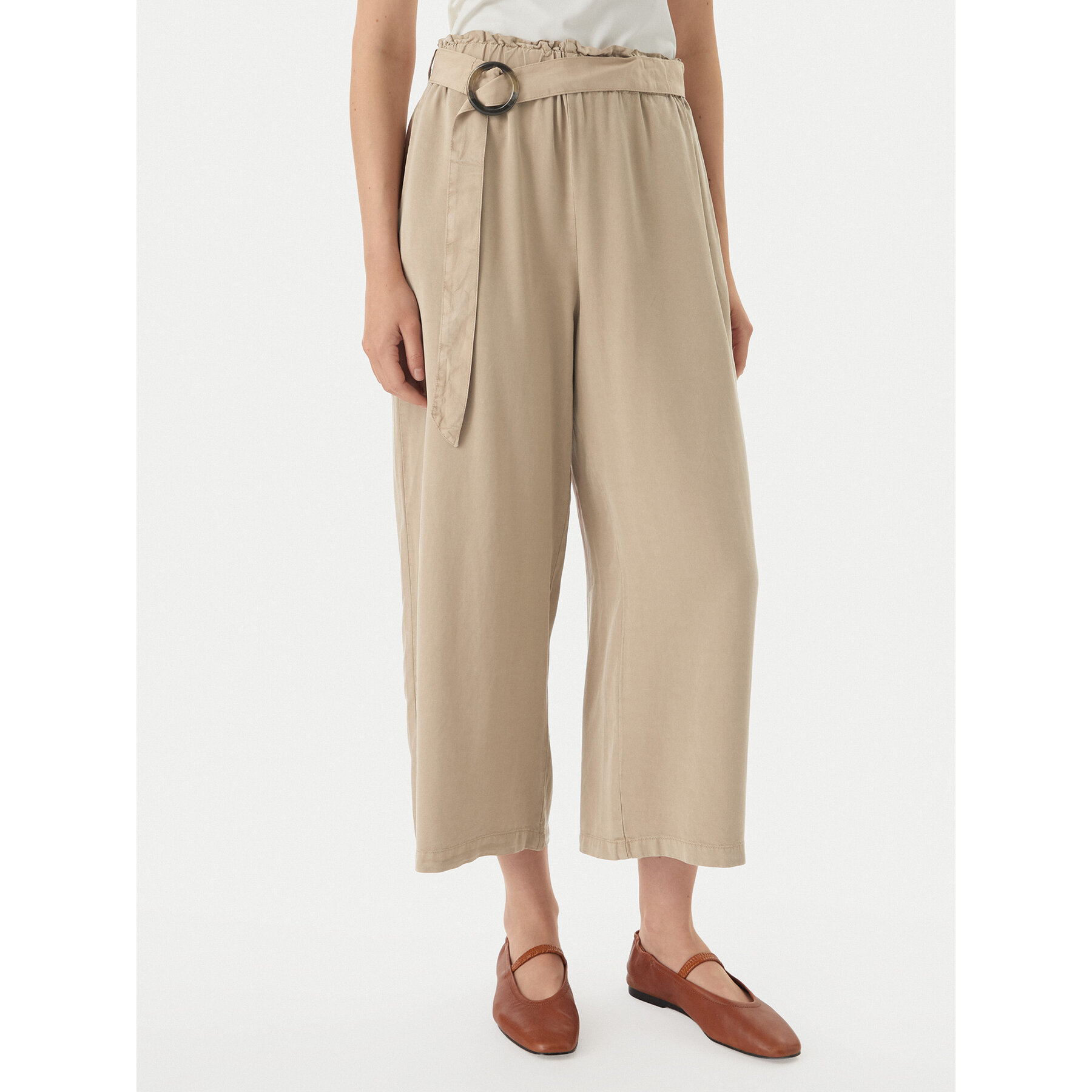 Vero Moda Kuloty Bree 10341670 Brązowy Cropped Fit