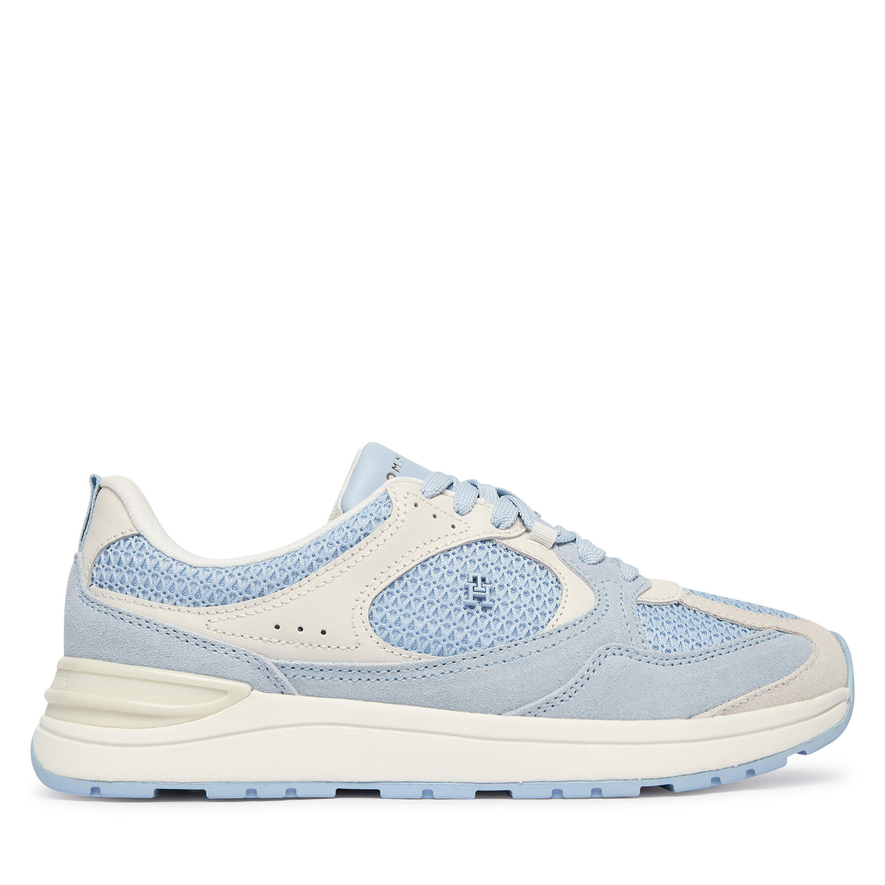 Tommy Hilfiger Sneakersy Th Mix Material Runner FW0FW09306 Niebieski
