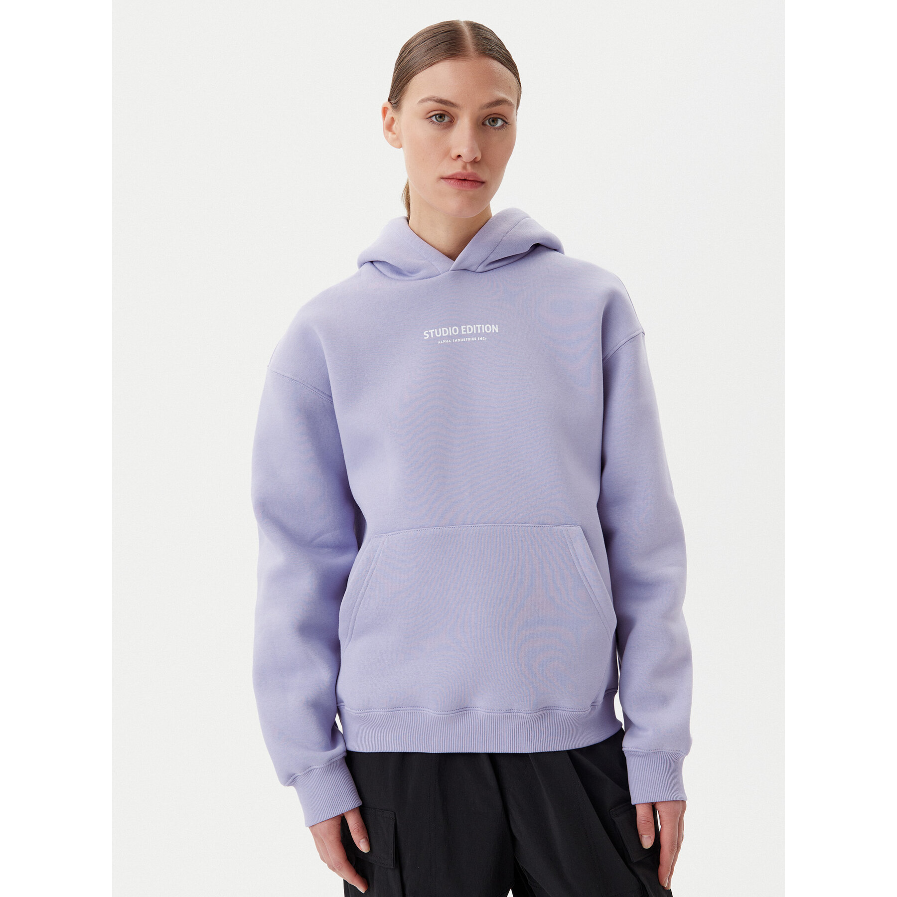 Alpha Industries Bluza Studio Edition 156042 Fioletowy Regular Fit