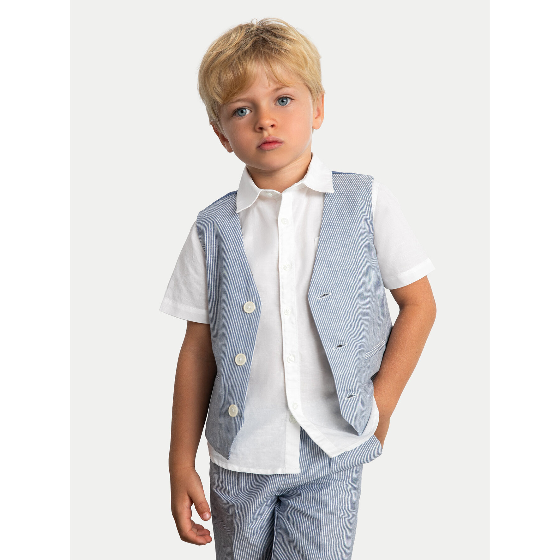 Mayoral Kamizelka 3379 Niebieski Regular Fit