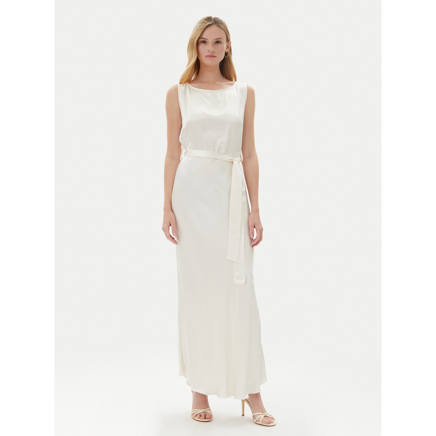 ViCOLO Sukienka wieczorowa TD0766 Écru Regular Fit