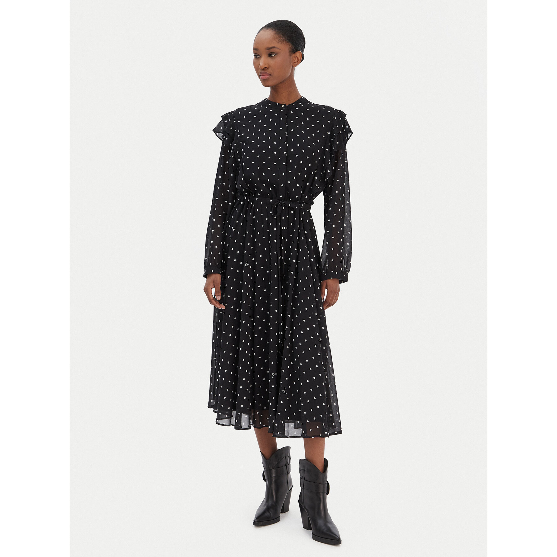 JOOP! Sukienka codzienna Dot 30100092 Czarny Regular Fit