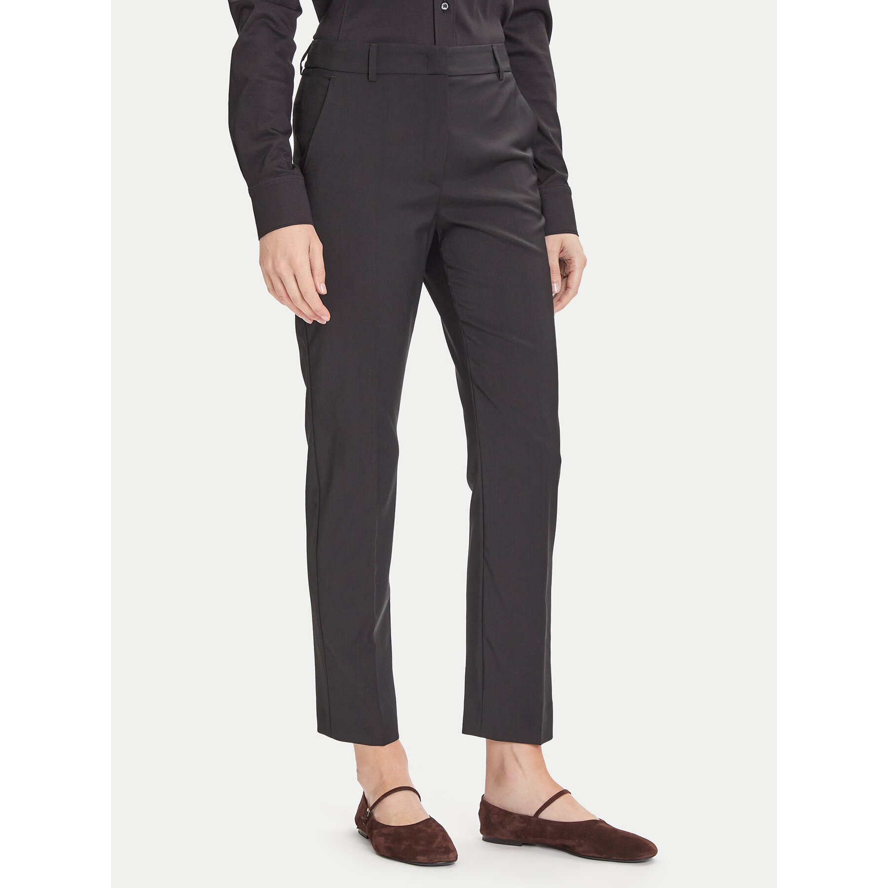 Weekend Max Mara Spodnie materiałowe Canon 2525136171 Czarny Slim Fit