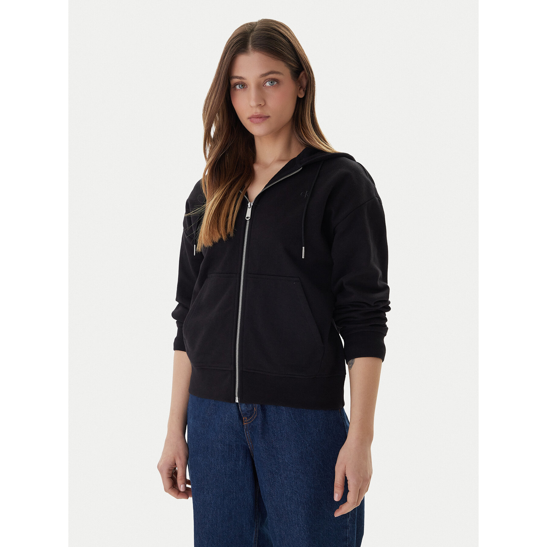 Calvin Klein Jeans Bluza Archive Logo LV047B237G Czarny Regular Fit