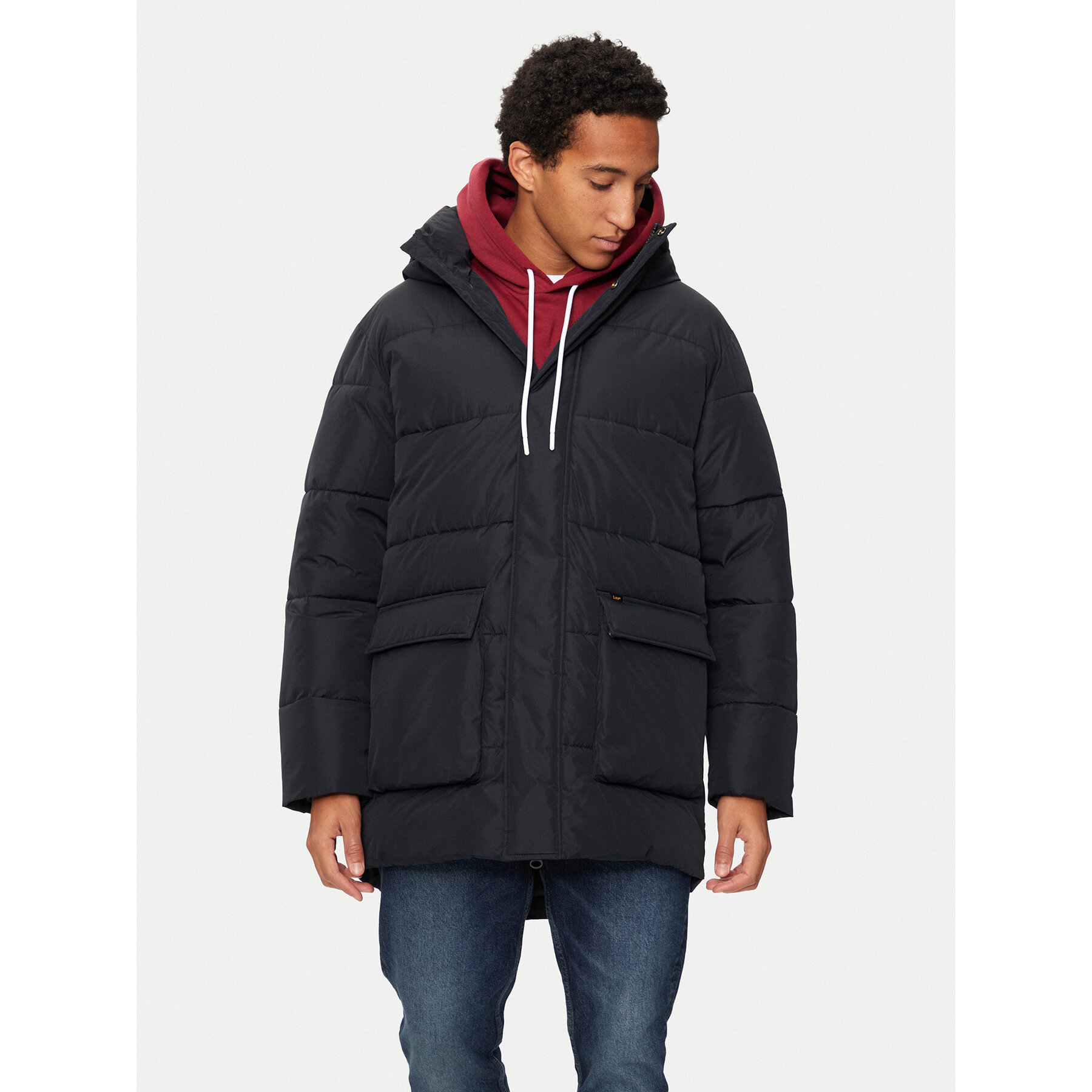 Lee Kurtka puchowa 112355680 Czarny Regular Fit