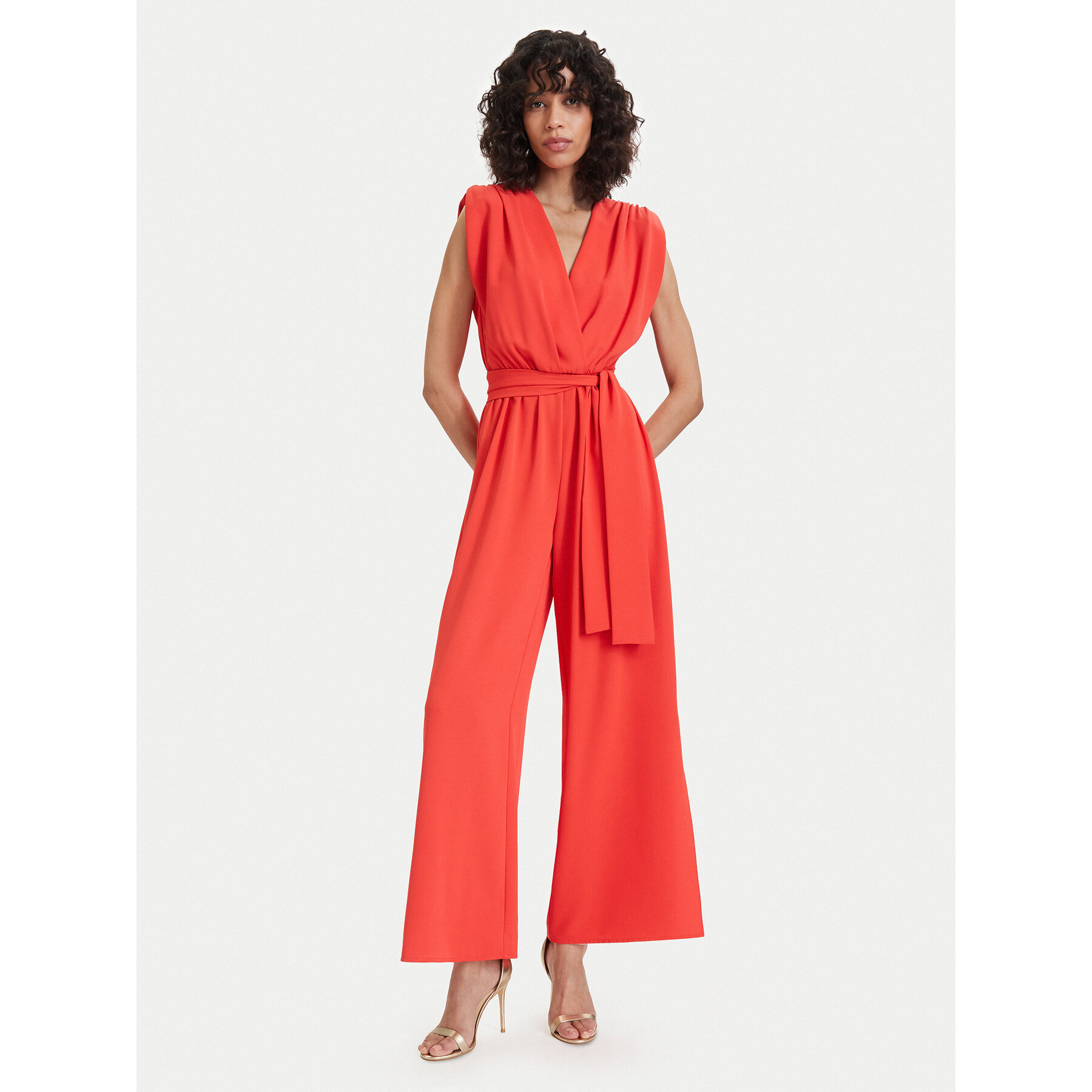 ACCESS FASHION Kombinezon 63-5501-183 Koralowy Regular Fit