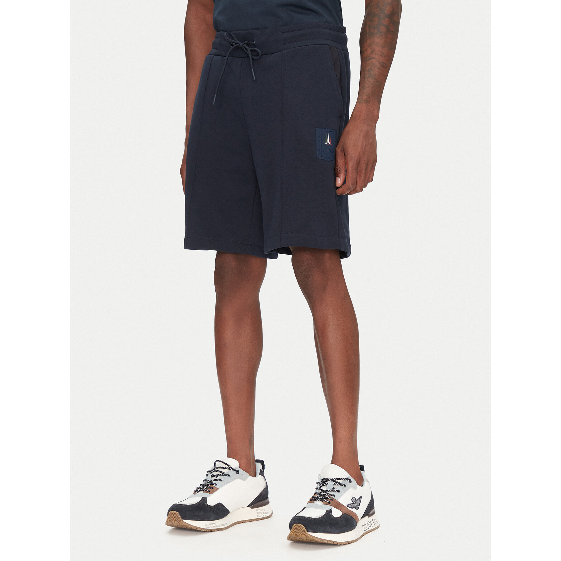 Aeronautica Militare Szorty sportowe 251BF020F584 Granatowy Regular Fit