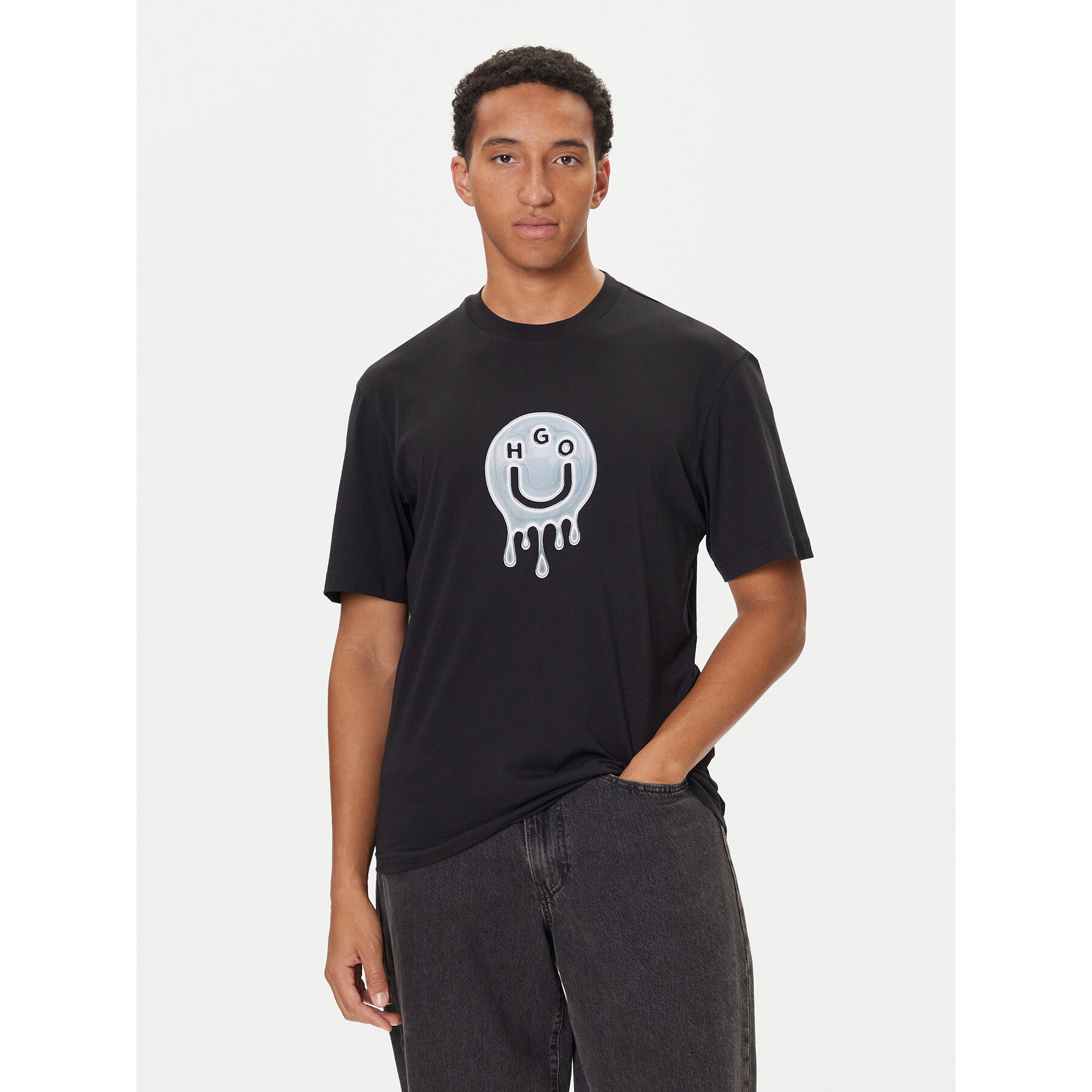 HUGO T-Shirt Nedirix 50549162 Czarny Regular Fit