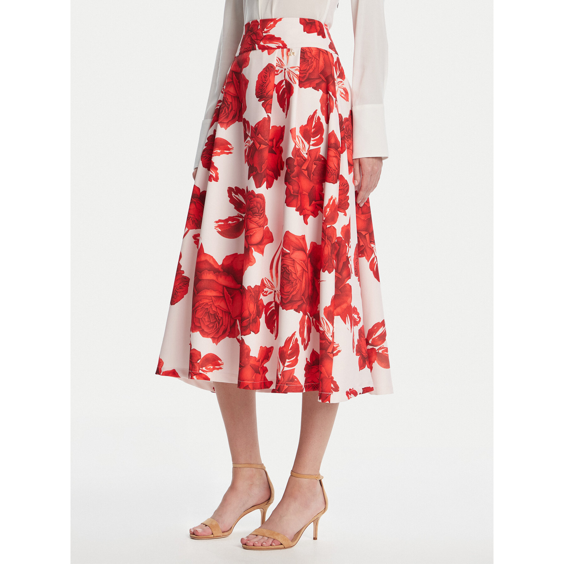 Artigli Spódnica midi ACGO002398 325 Czerwony Regular Fit
