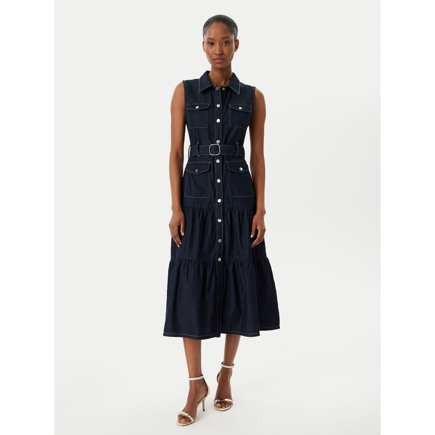 Morgan Sukienka jeansowa 251-RNAUTICA Granatowy Regular Fit