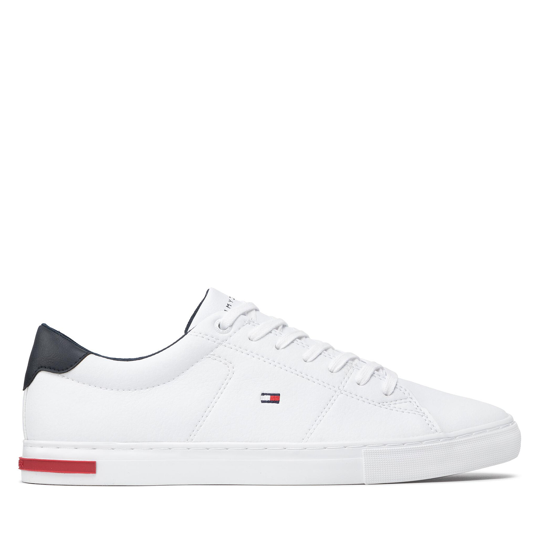Tommy Hilfiger Sneakersy Essential Leather Detail Vulc FM0FM04047 Biały