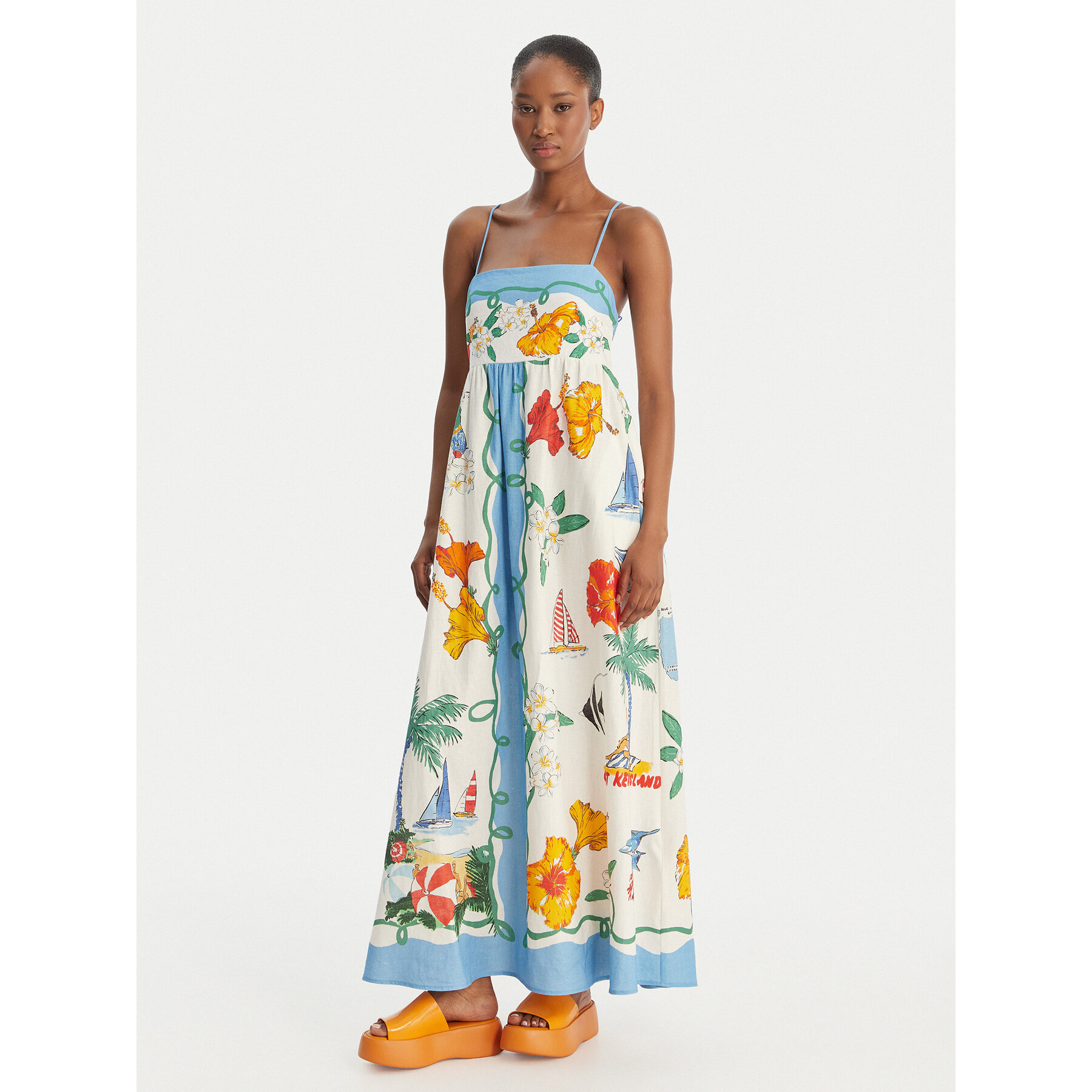 Seafolly Sukienka letnia Viva Vacation 55673-DR Błękitny Regular Fit