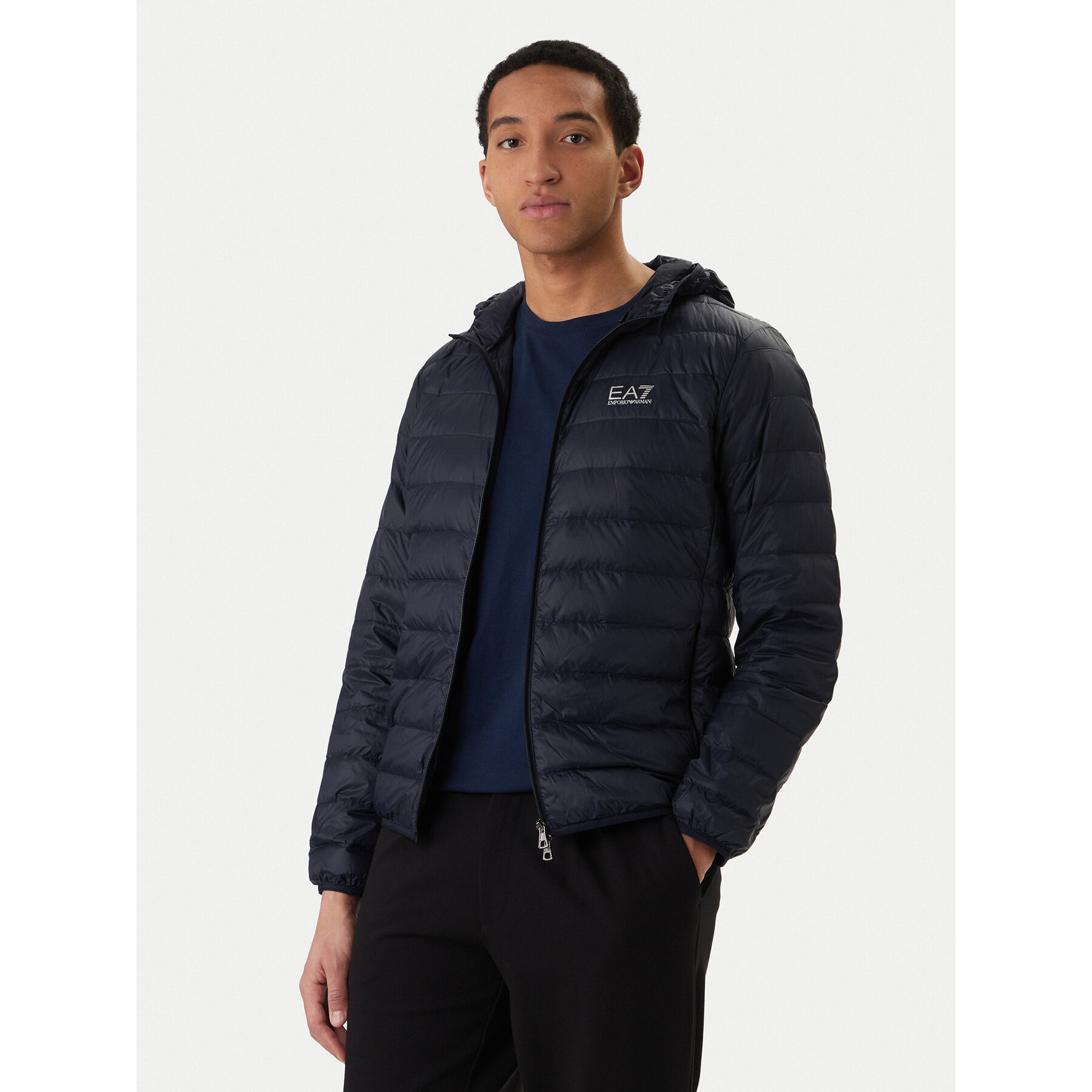 EA7 Emporio Armani Kurtka puchowa 8NPB24 PNGPZ 1562 Granatowy Regular Fit