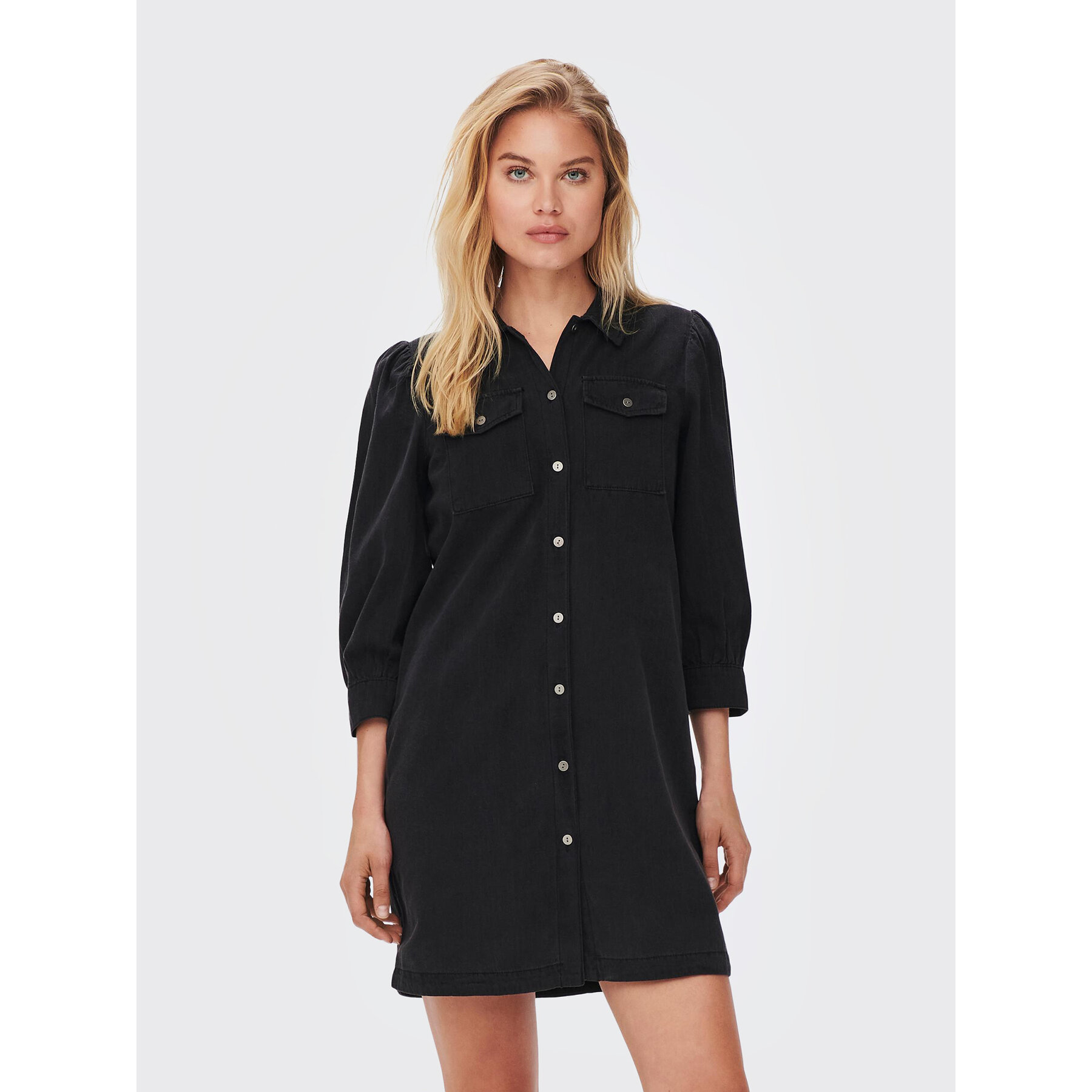ONLY Sukienka jeansowa Felica 15227104 Czarny Regular Fit