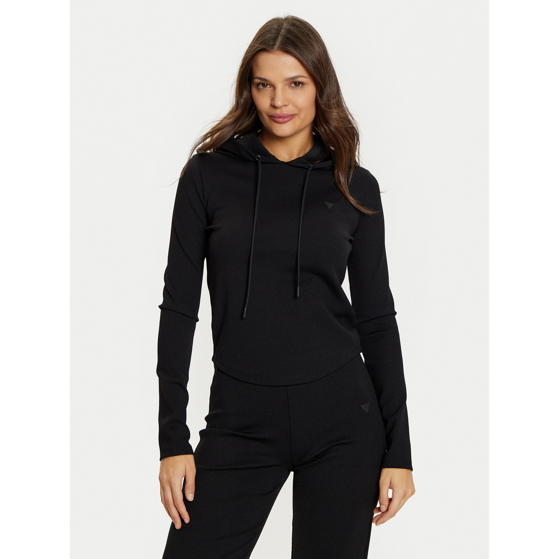 Guess Bluza V5RQ06 KCLH0 Czarny Regular Fit