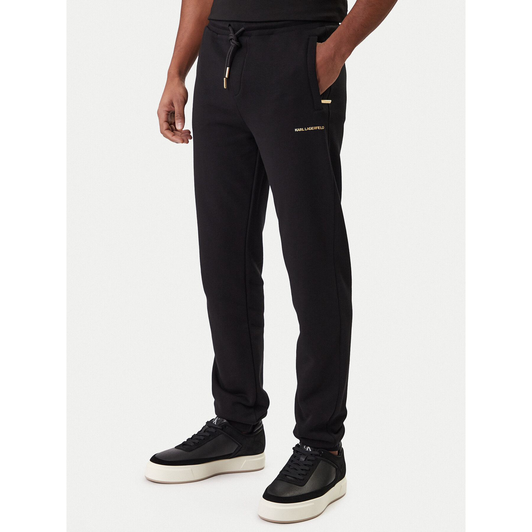 KARL LAGERFELD Spodnie dresowe 705006 561910 Czarny Regular Fit