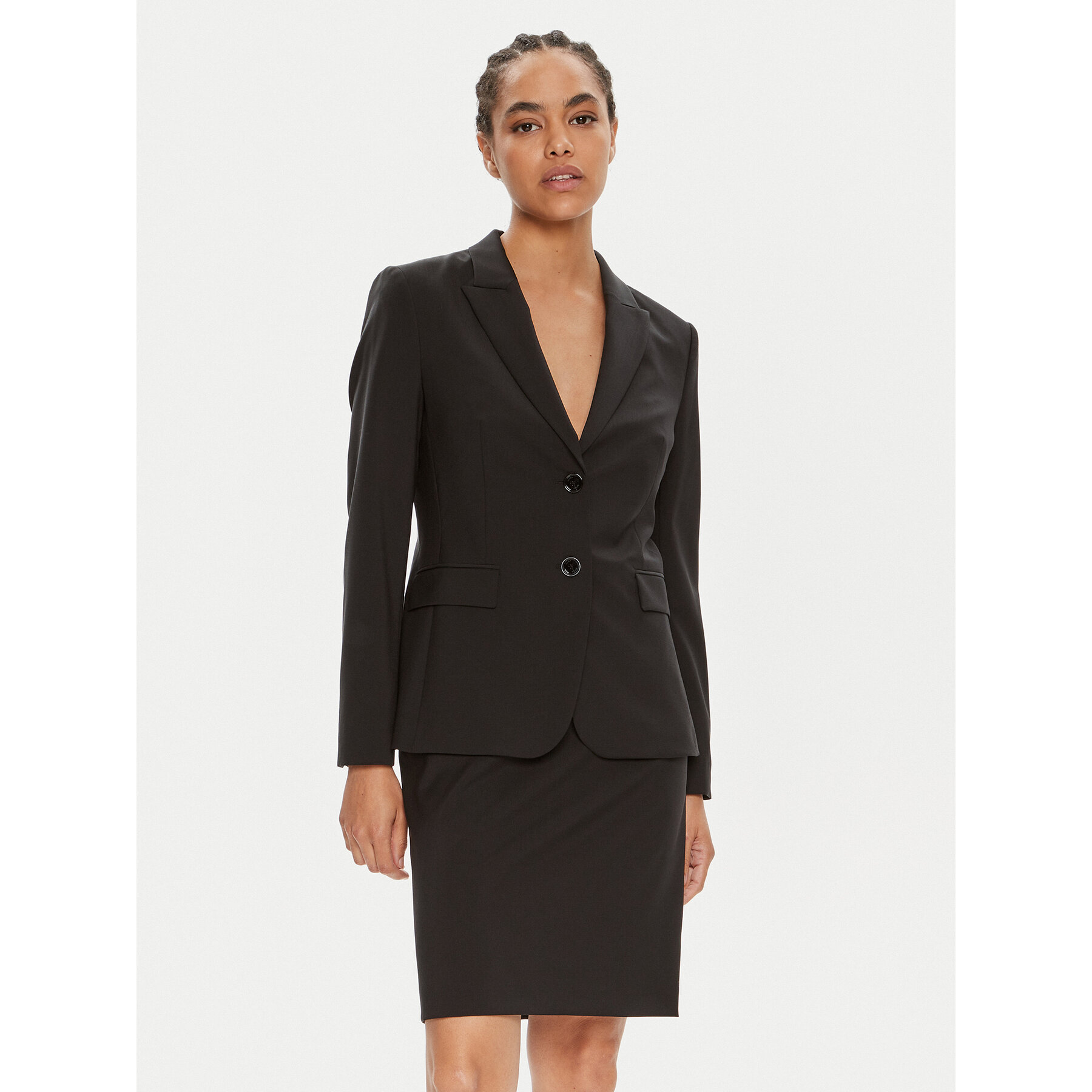 Boss Marynarka Juleah 50490035 Czarny Regular Fit