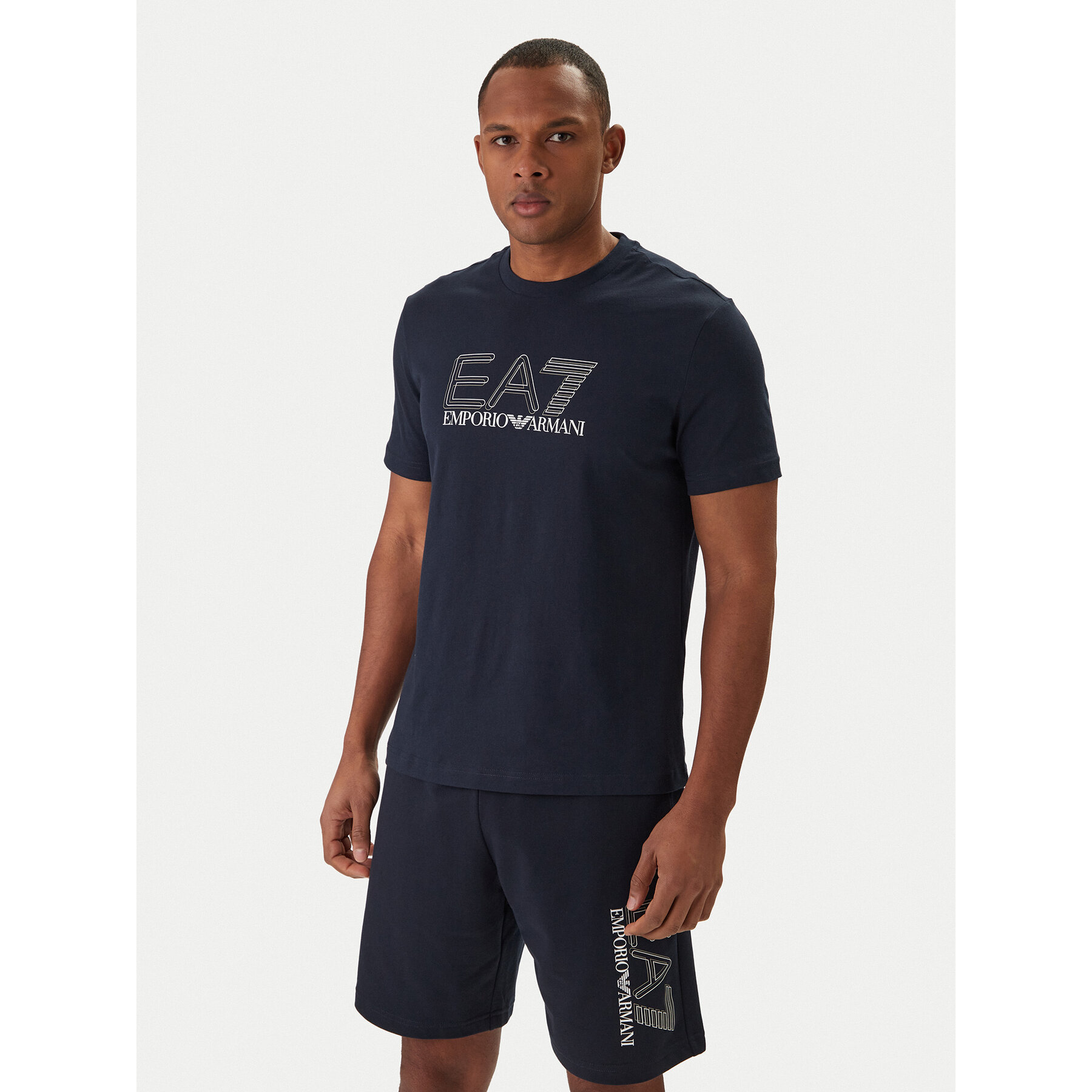 EA7 Emporio Armani T-Shirt 7M001307 AF10375 Granatowy Regular Fit