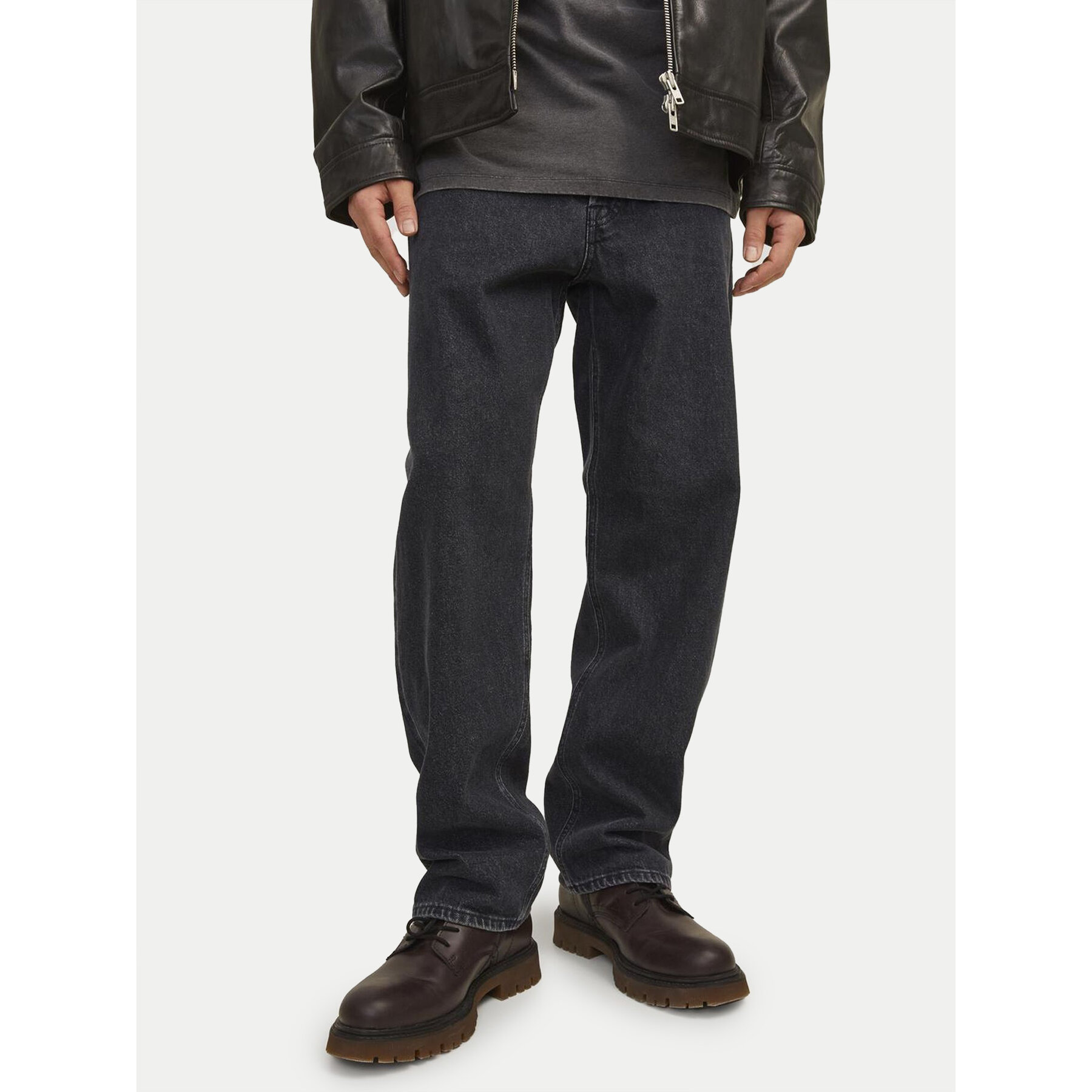 Jack & Jones Jeansy Eddie 12252764 Czarny Loose Fit
