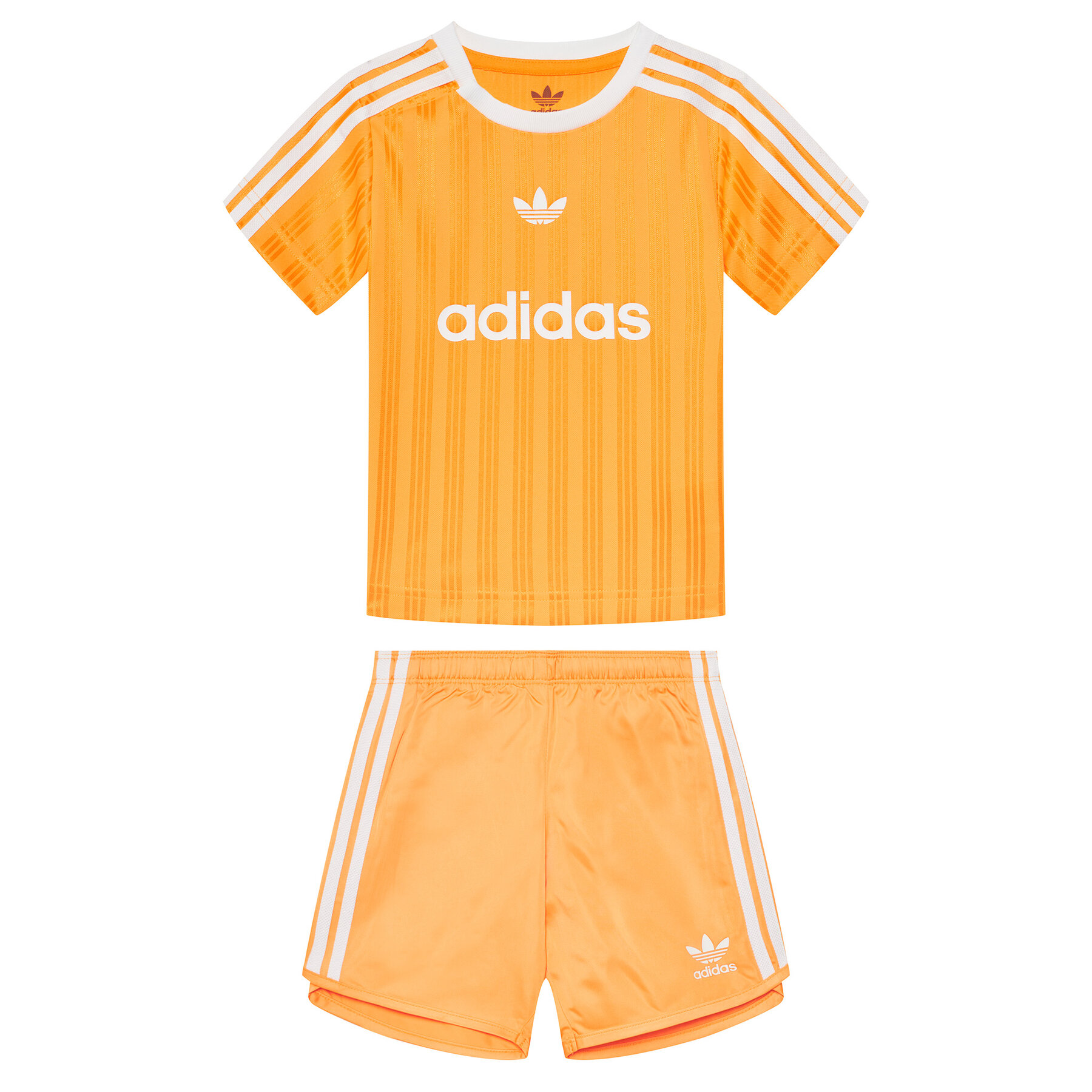 adidas Komplet t-shirt i spodenki Football JC6589 Żółty Regular Fit
