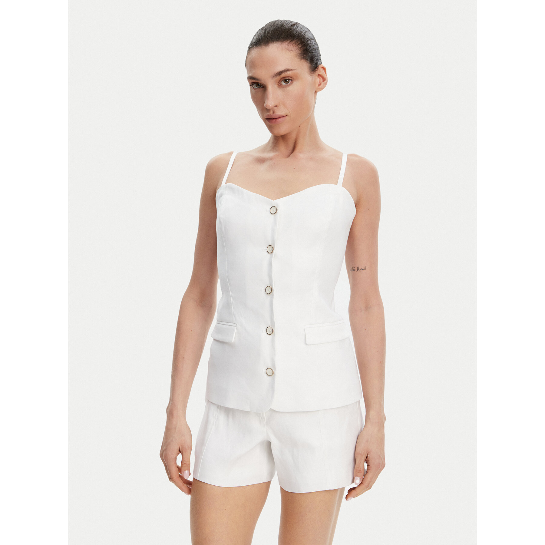 Guess Top W5GH0L WH5L2 Biały Regular Fit