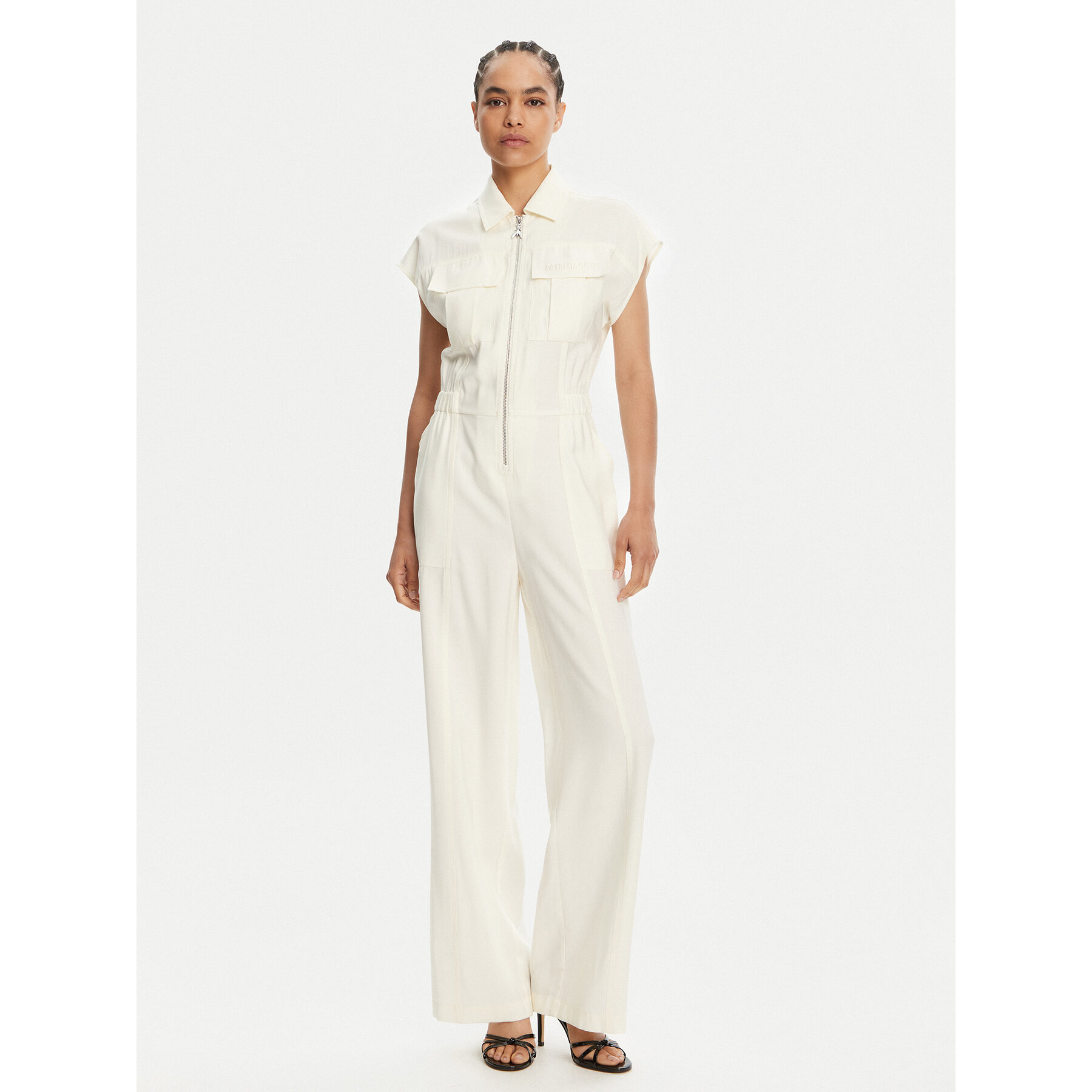 Patrizia Pepe Kombinezon 2T0072 A573 W146 Écru Regular Fit