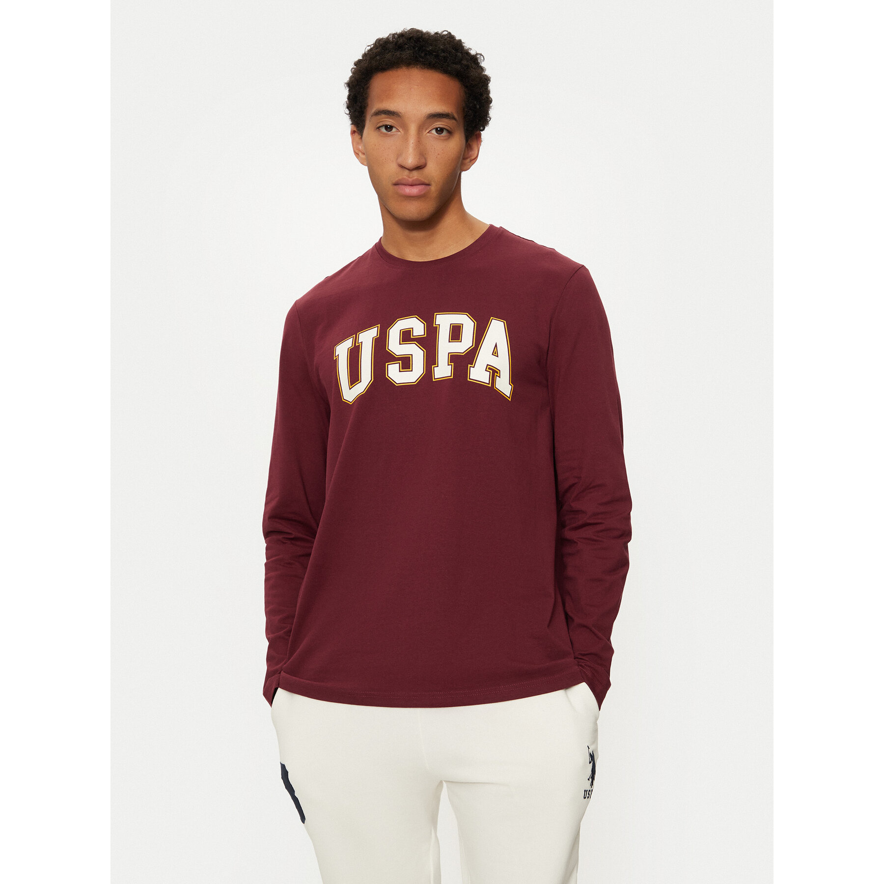 U.S. Polo Assn. Longsleeve MUP2184 Czerwony Regular Fit