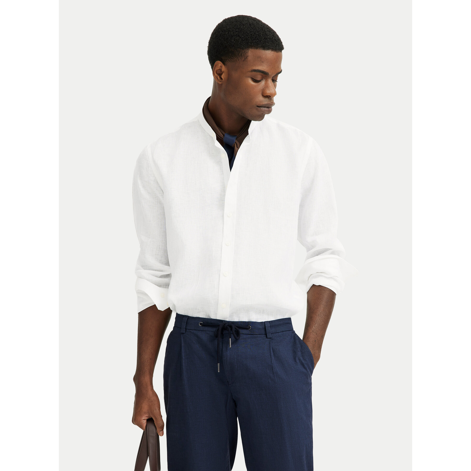 Bugatti Koszula 9550-78900C Biały Casual Fit