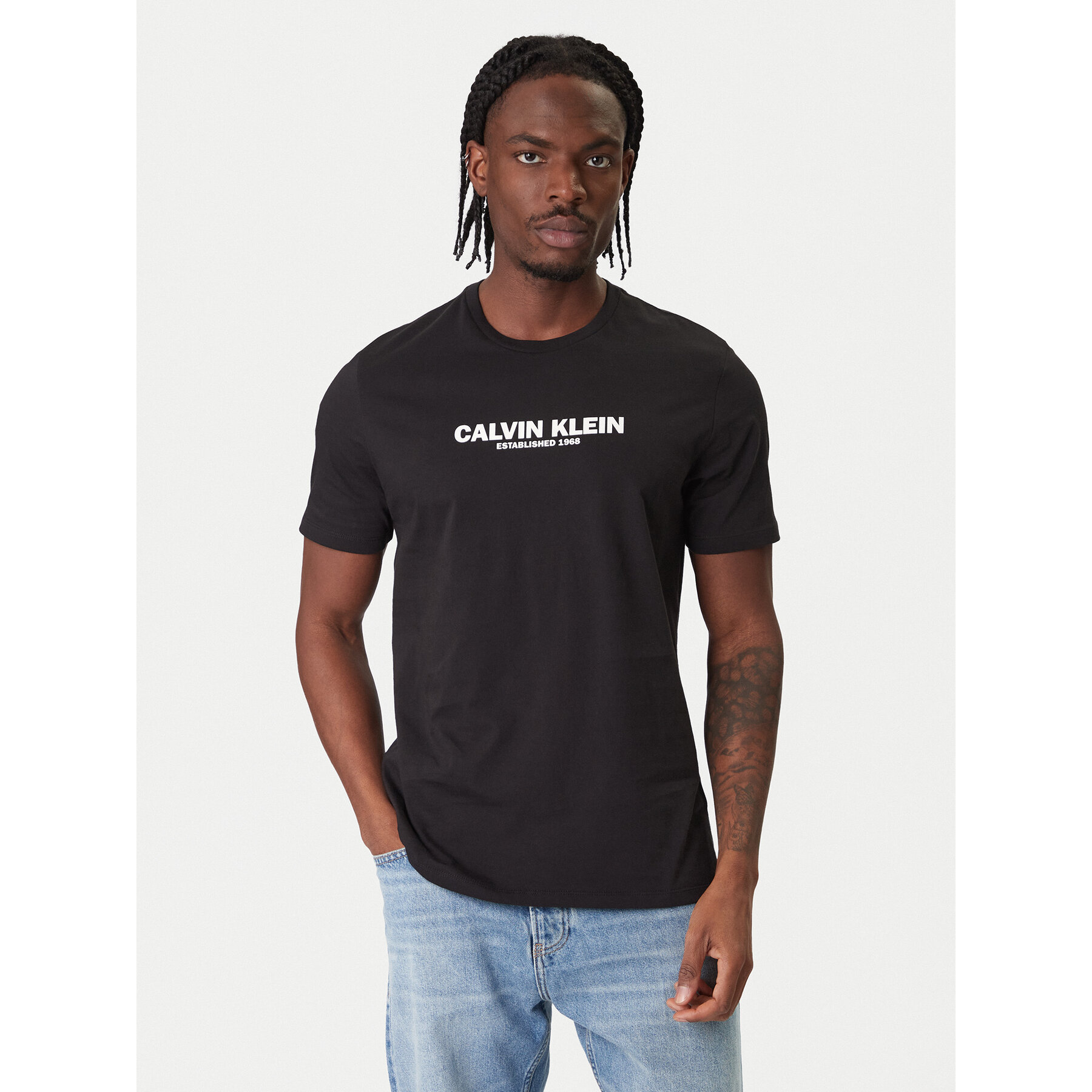 Calvin Klein T-Shirt 30s Graphic LV04RE820G Czarny Regular Fit