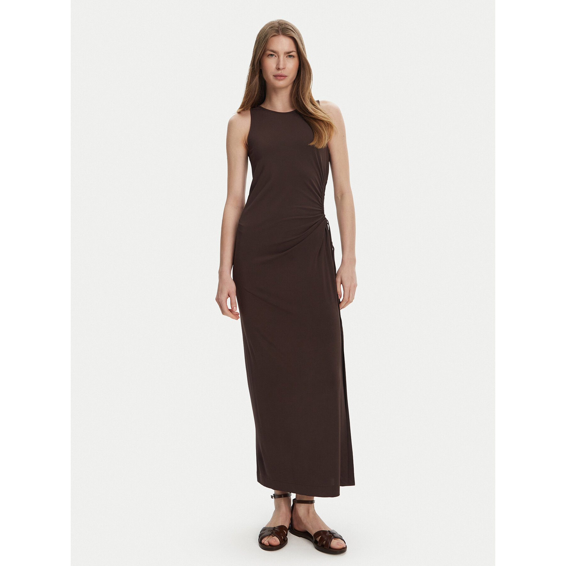 Max Mara Beachwear Sukienka letnia 2516621049650 Brązowy Regular Fit