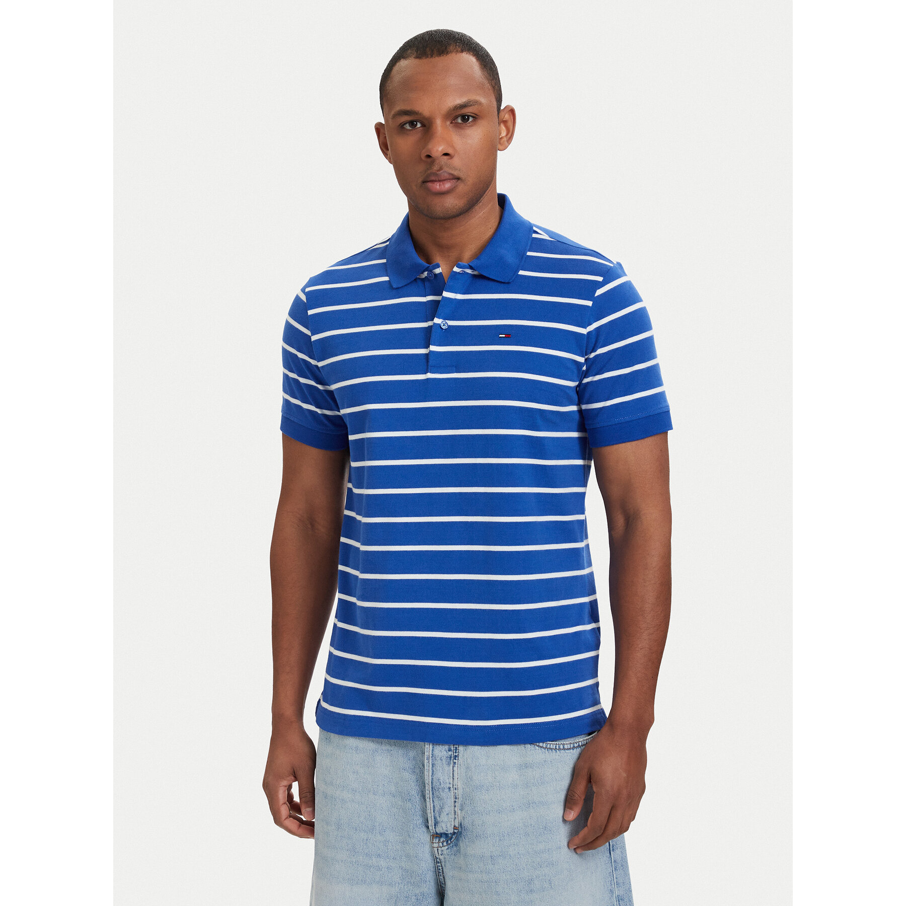 Tommy Jeans Polo DM0DM22708 Niebieski Regular Fit