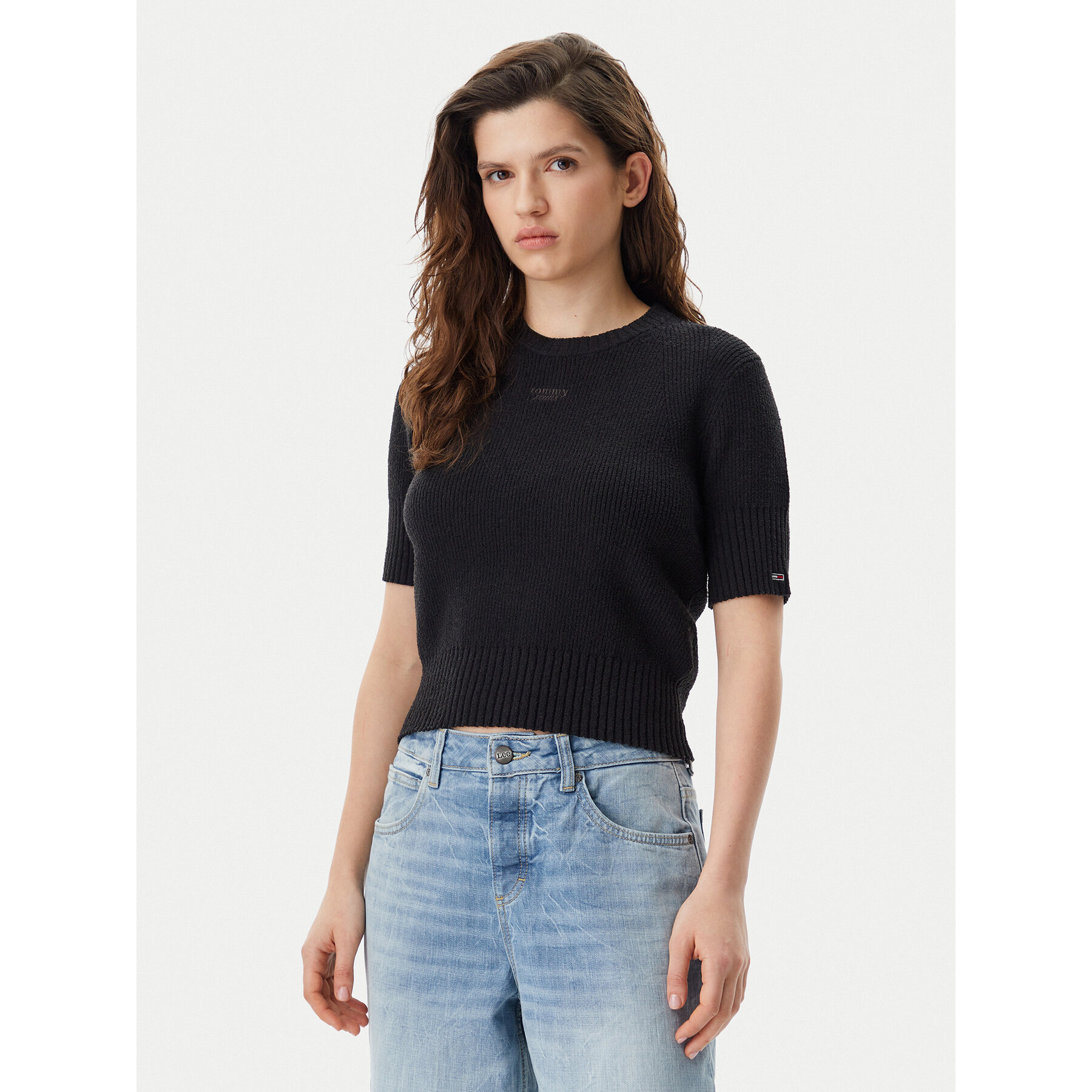 Tommy Jeans Sweter DW0DW20380 Czarny Regular Fit