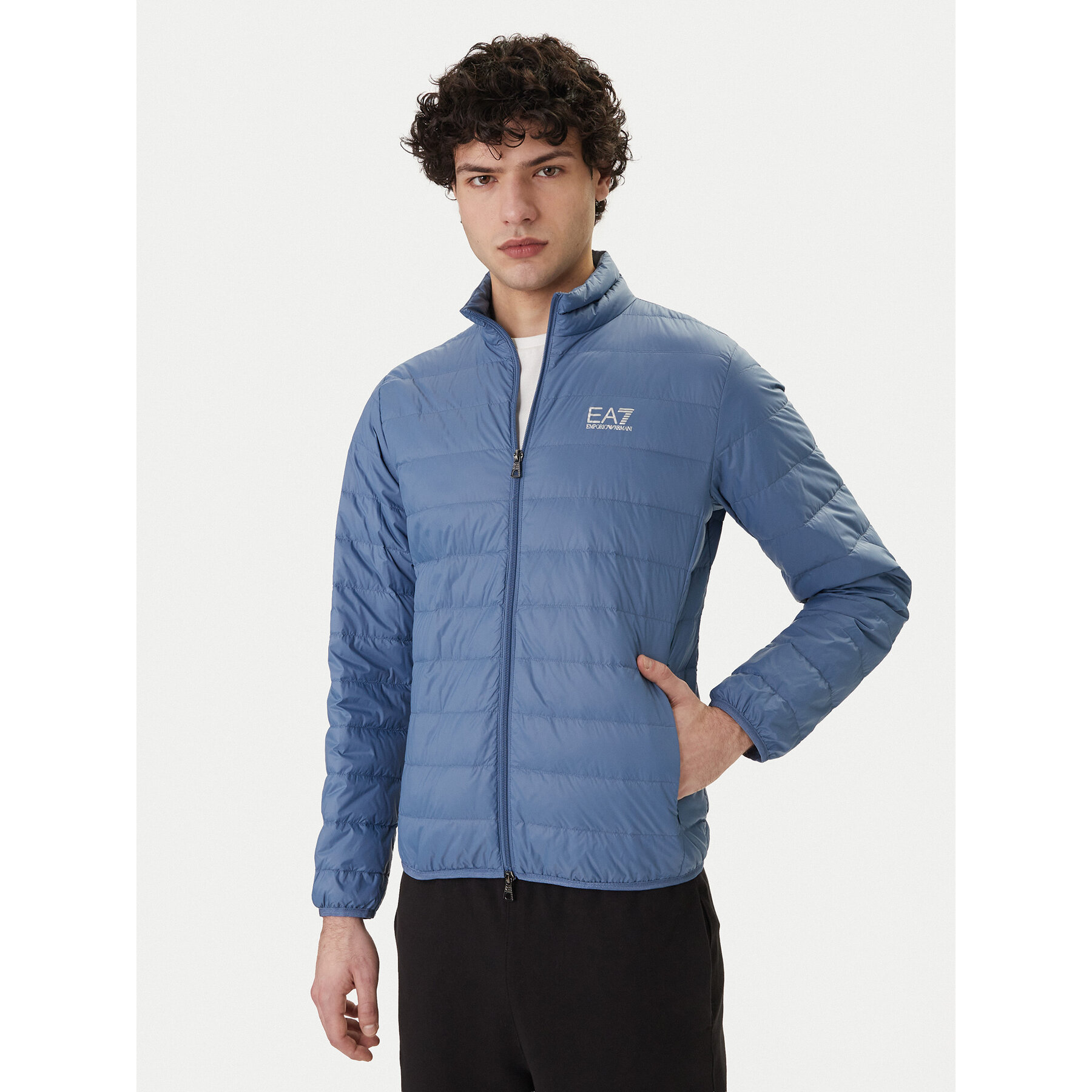 EA7 Emporio Armani Kurtka puchowa 8NPB23 PNGPZ UB064 Niebieski Regular Fit