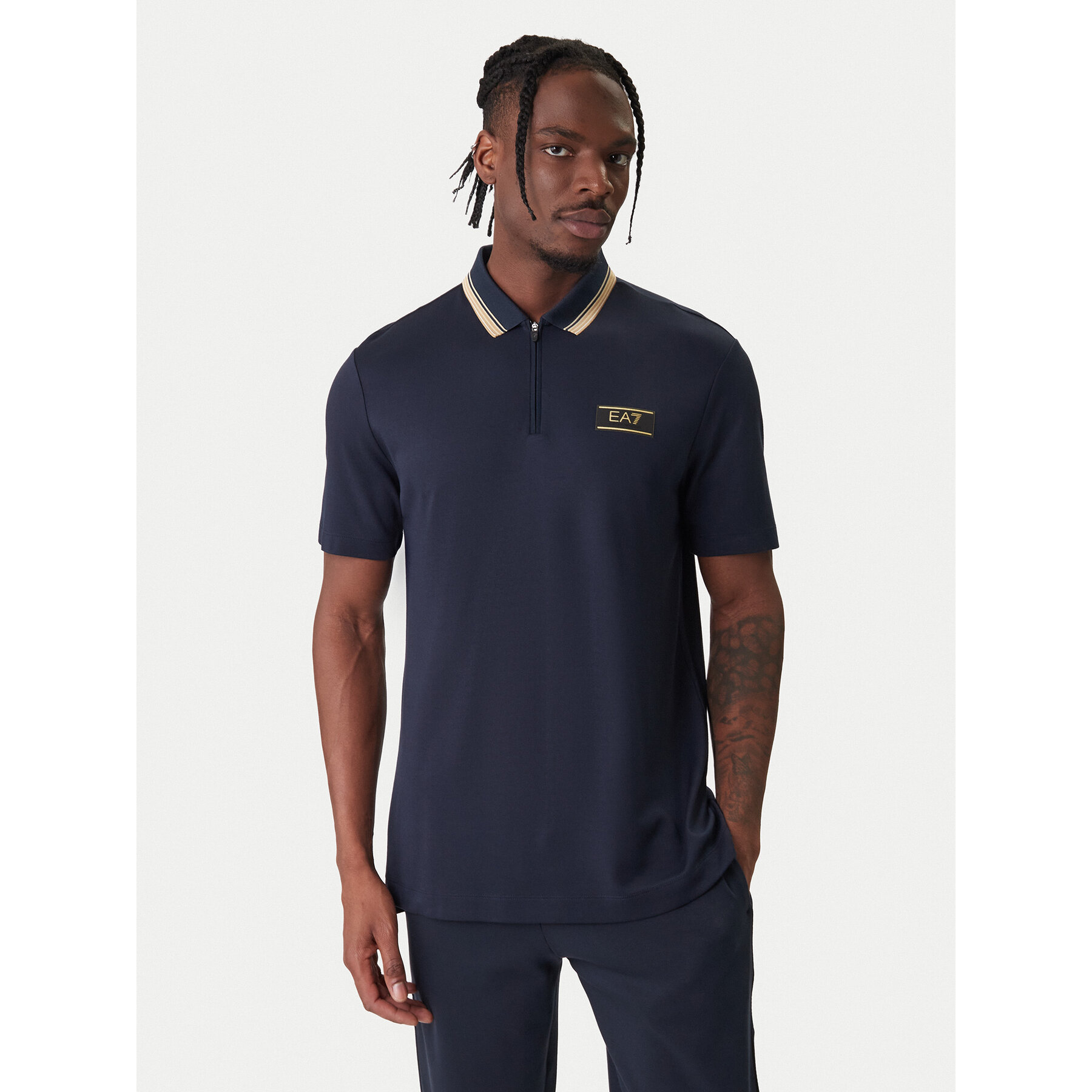 EA7 Emporio Armani Polo 7M001333 AF13739 UB102 Granatowy Regular Fit