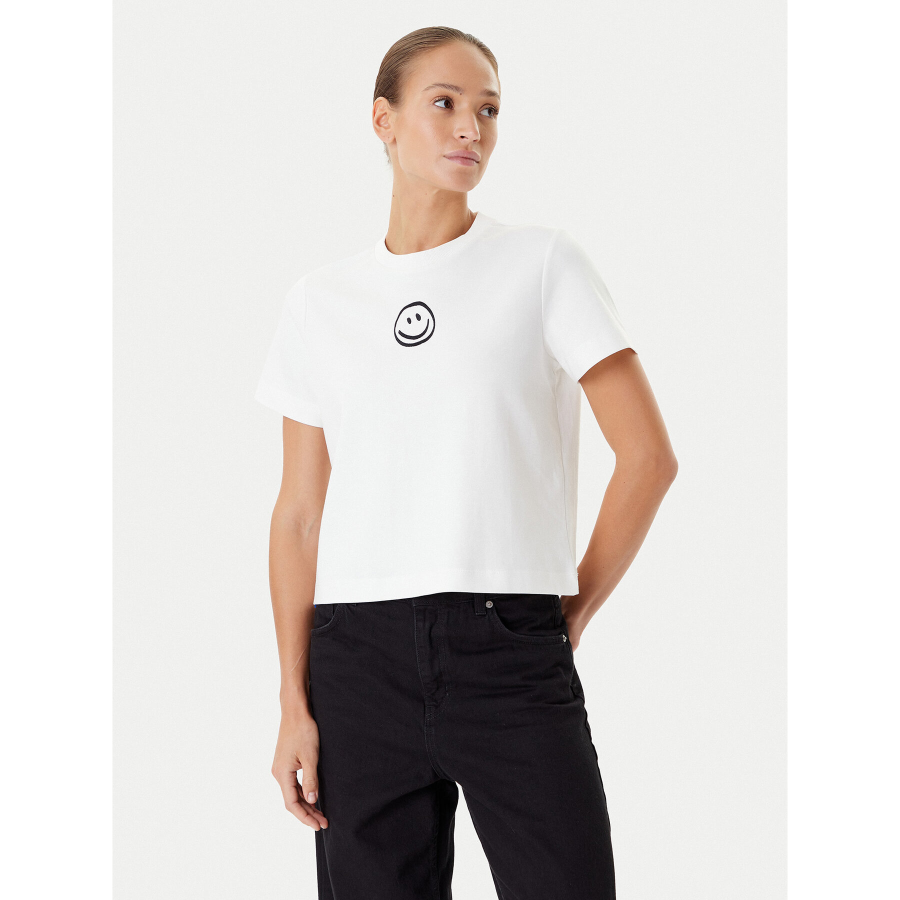 Vero Moda T-Shirt Sara 10311633 Biały Regular Fit