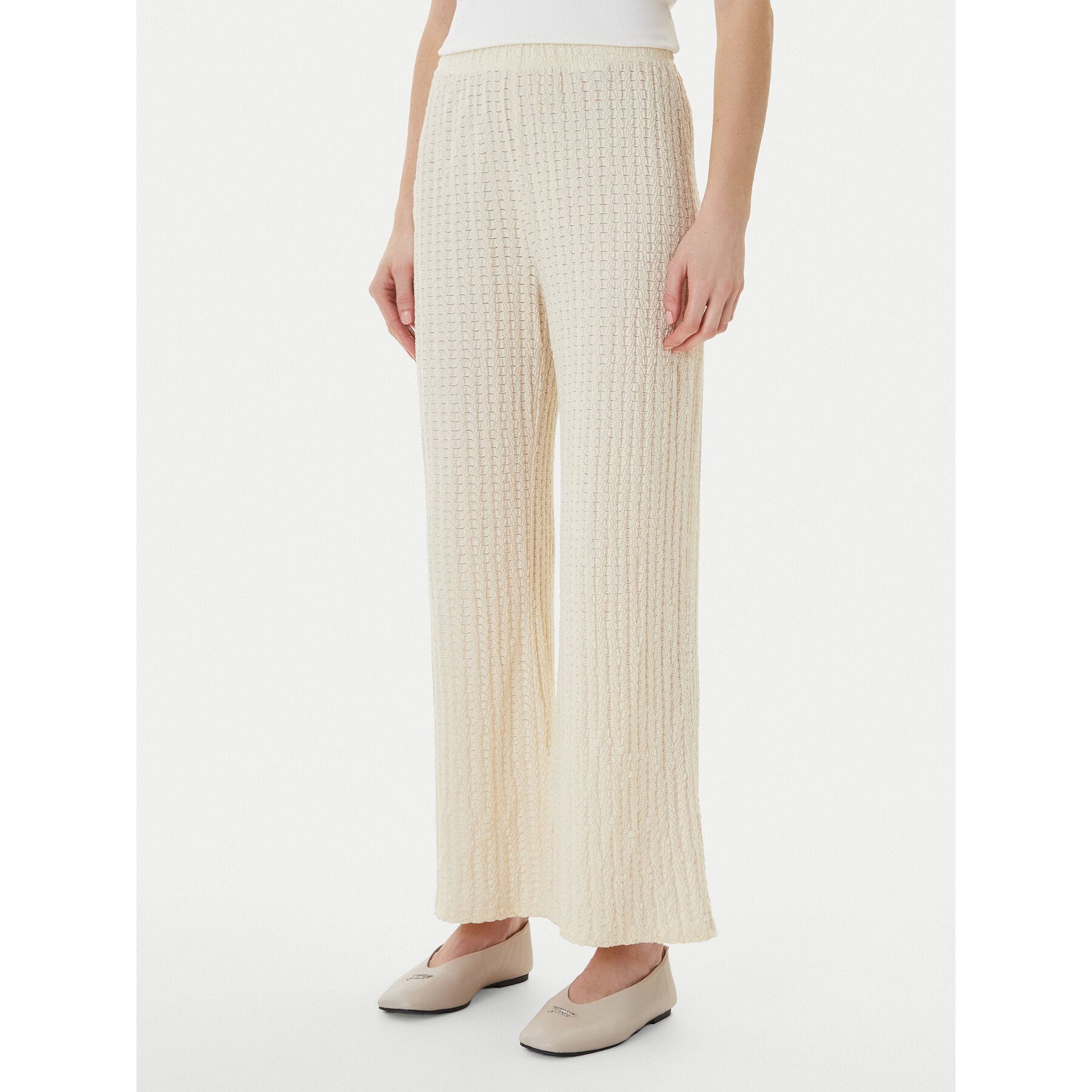 ONLY Spodnie materiałowe Ella 15368471 Beżowy Wide Leg